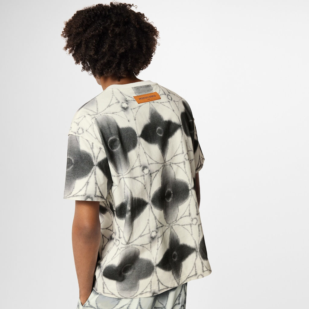 LOUIS VUITTON PRINTED SHIBORI TIE-DYE T-SHIRT