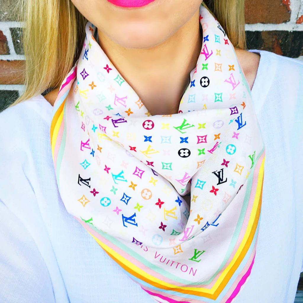 LOUIS VUITTON MULTICOLOR MONOGRAM SILK SCARF
