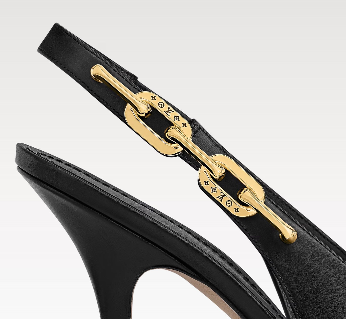 LOUIS VUITTON SPARKLE SLINGBACK CALFSKIN LEATHER PUMPS