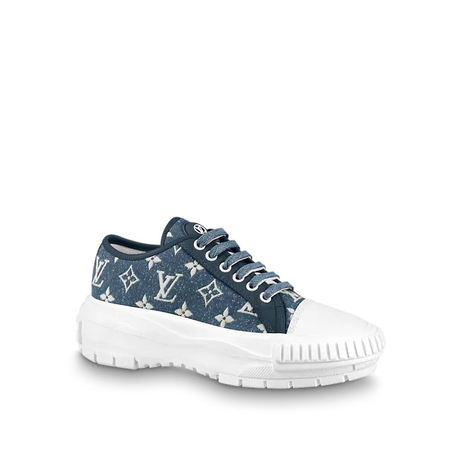 LOUIS VUITTON LV DENIM MONOGRAM SQUAD SNEAKERS