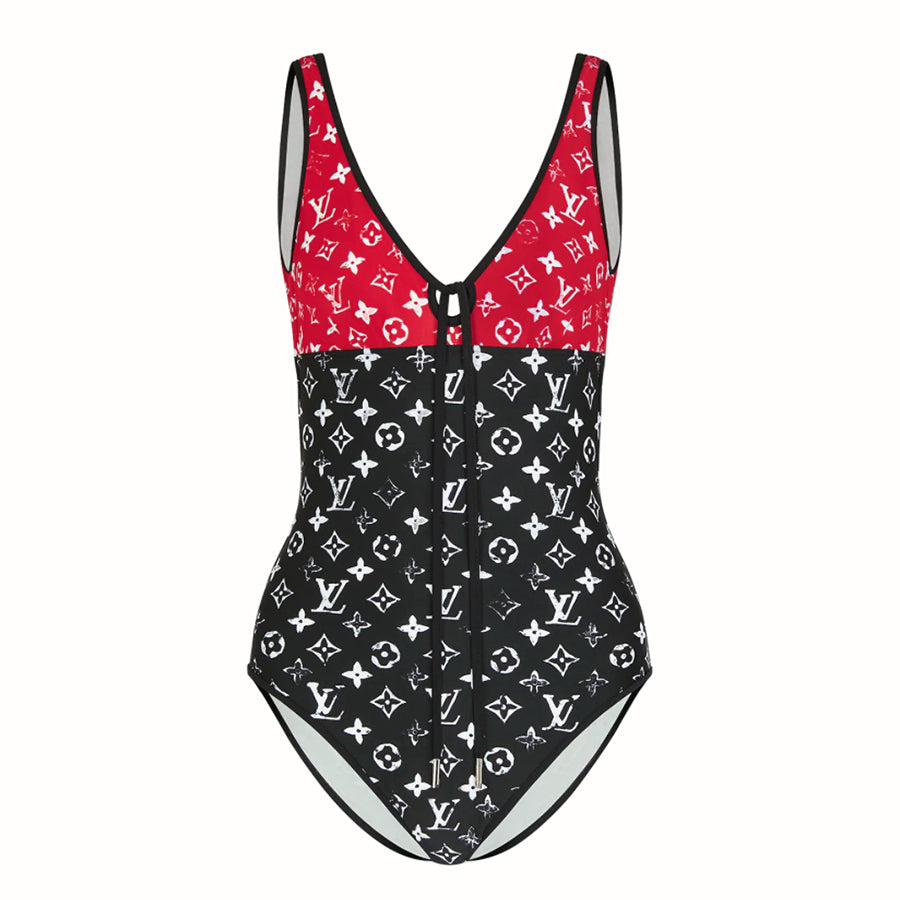 LOUIS VUITTON TECHNICAL JERSEY MONOGRAM ONE-PIECE SWIMSUIT