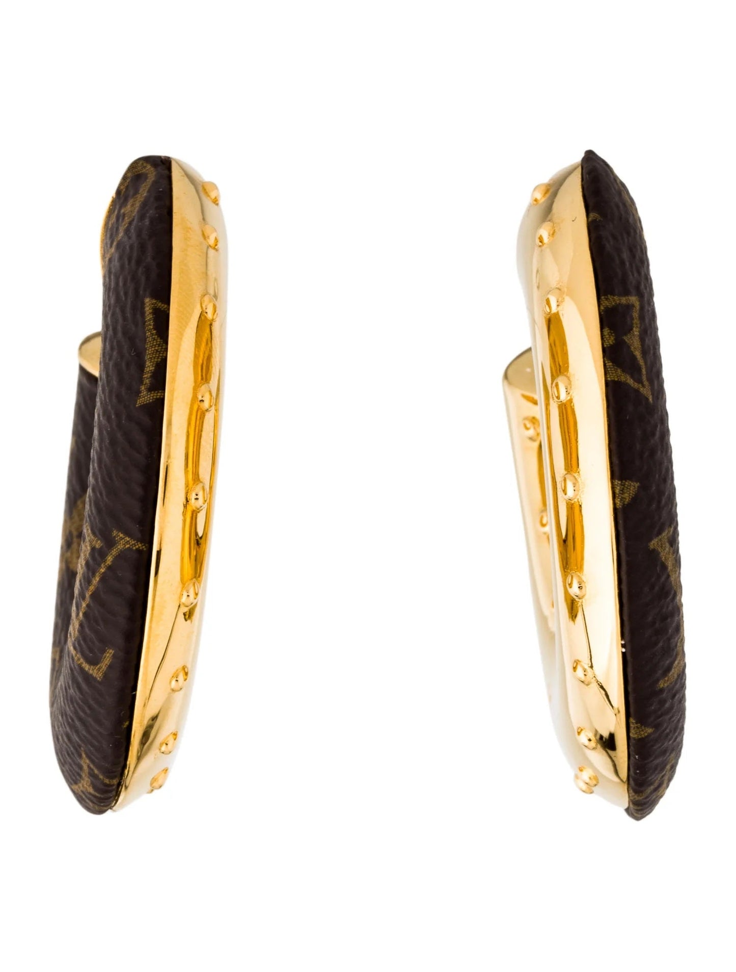 LOUIS VUITTON MONOGRAM WILD V HOOP EARRINGS