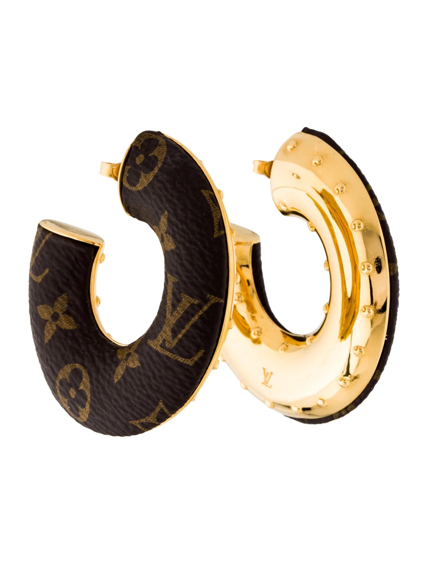 LOUIS VUITTON MONOGRAM WILD V HOOP EARRINGS