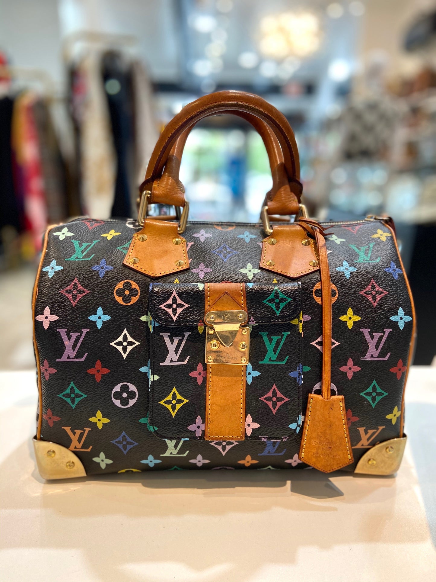 LIMITED EDITION MULTICOLOR MONOGRAM SPEEDY 30 HANDBAG