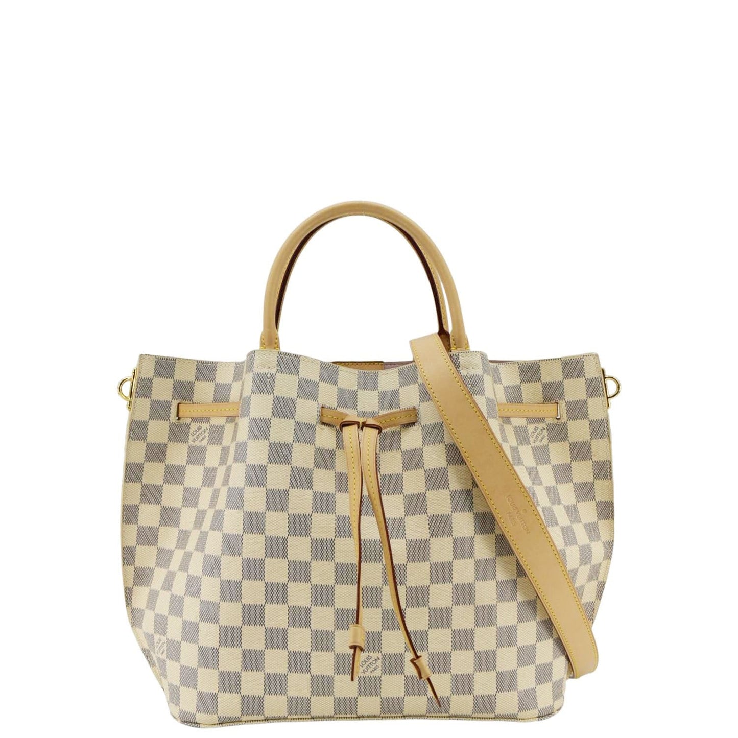 LOUIS VUITTON Girolata Damier Azur Shoulder Bag White