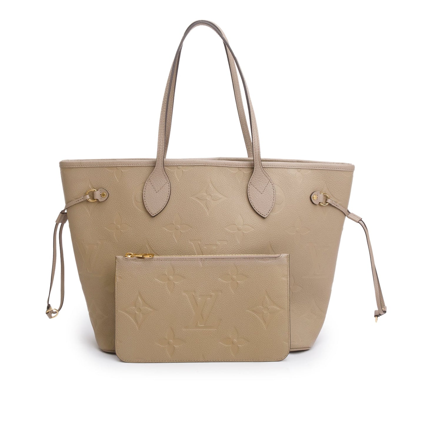 Louis Vuitton Beige Empreinte Monogram Giant Neverfull MM