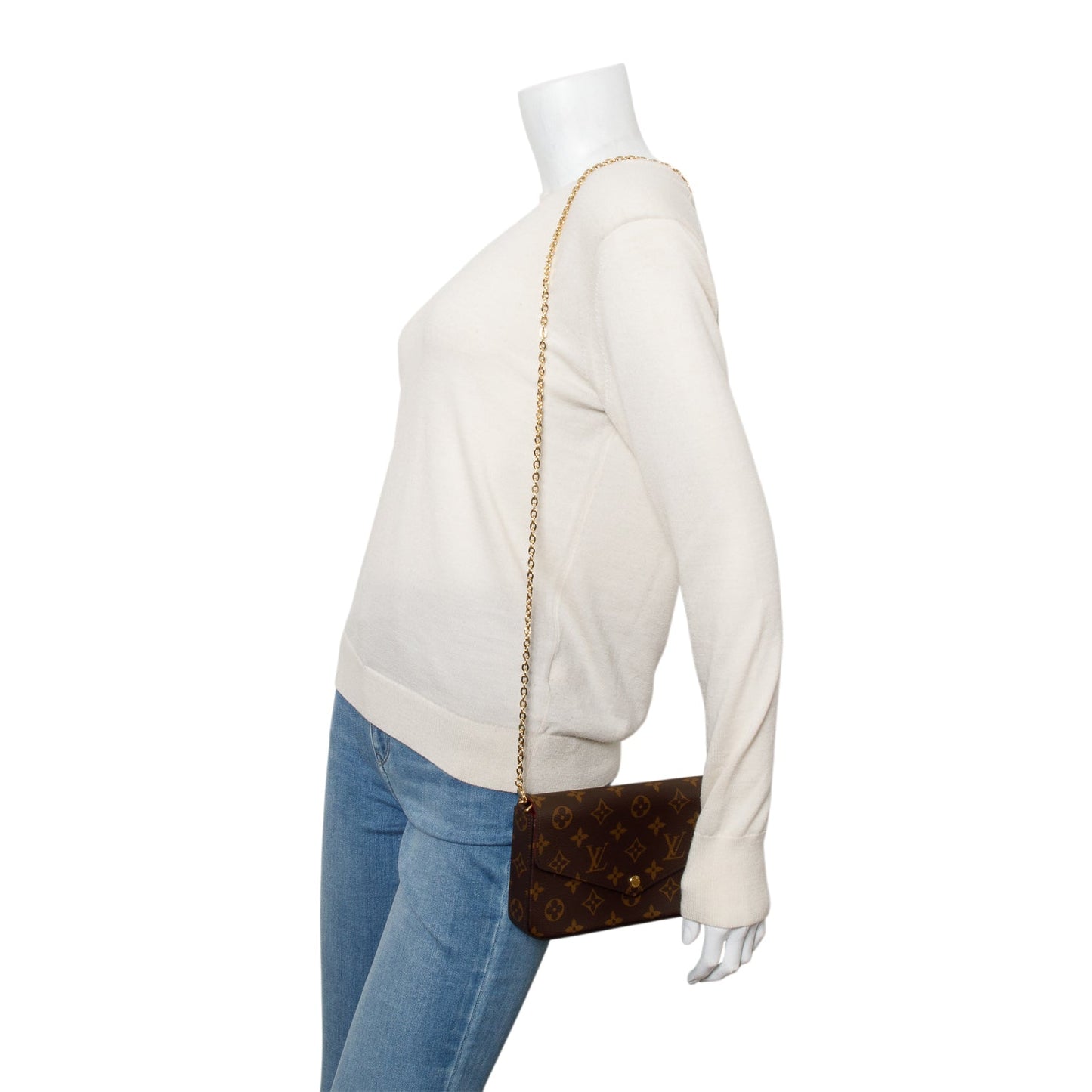 Louis Vuitton Monogram Pochette Felicie Wallet on Chain