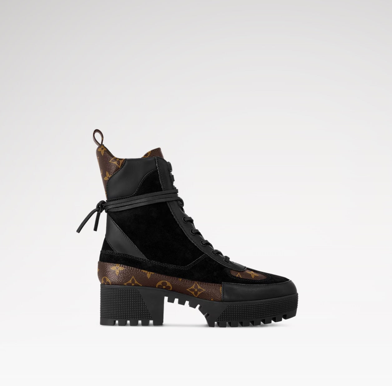 LOUIS VUITTON LAUREATE SUEDE LEATHER PLATFORM DESERT BOOTS