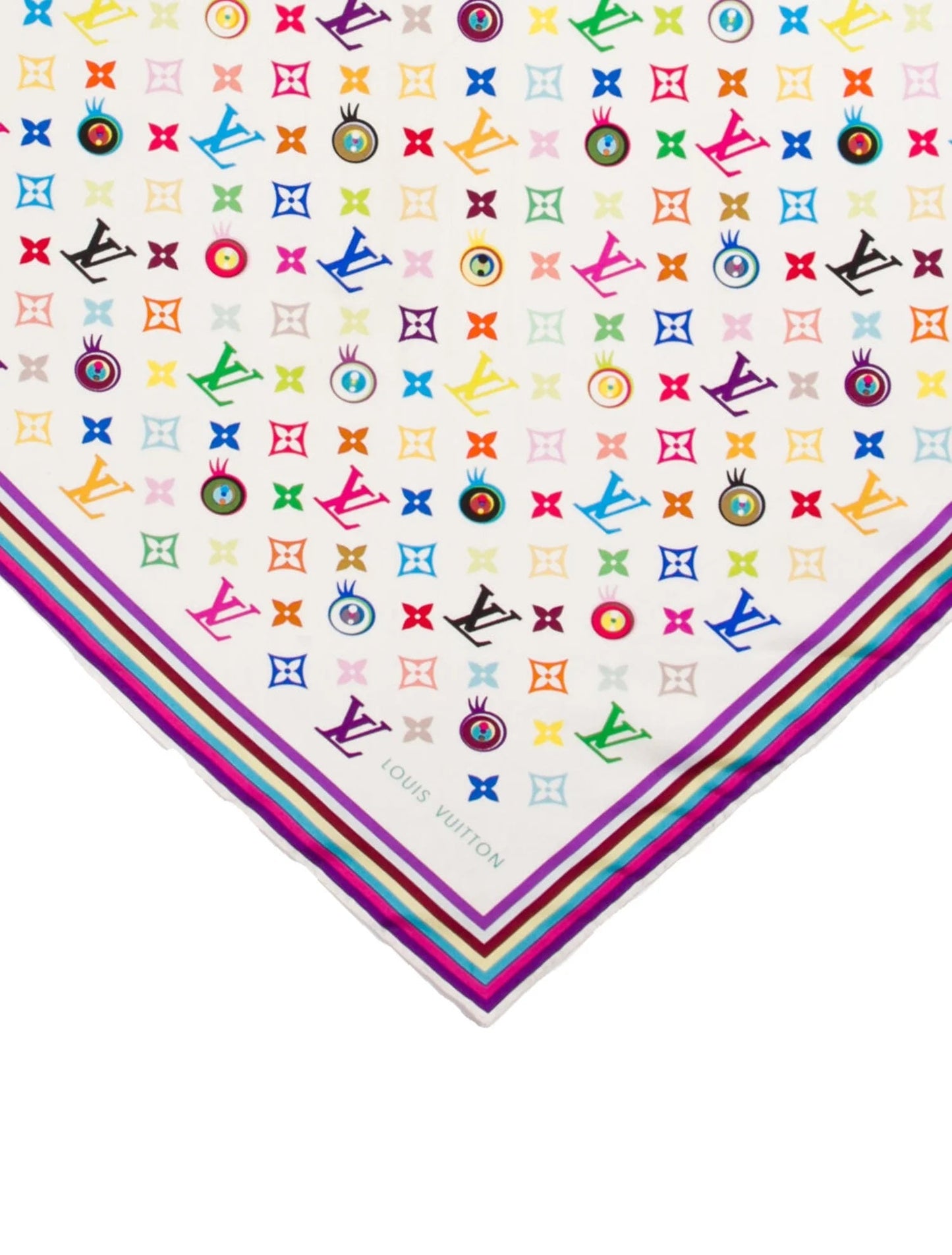 LOUIS VUITTON MULTICOLOR MONOGRAM EYE LOVE SILK SCARF