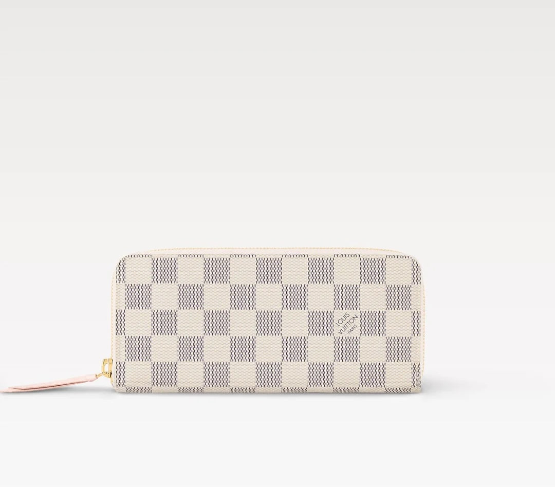 LOUIS VUITTON DAMIER AZUR CLÃMENCE WALLET- ROSE BALLERINE