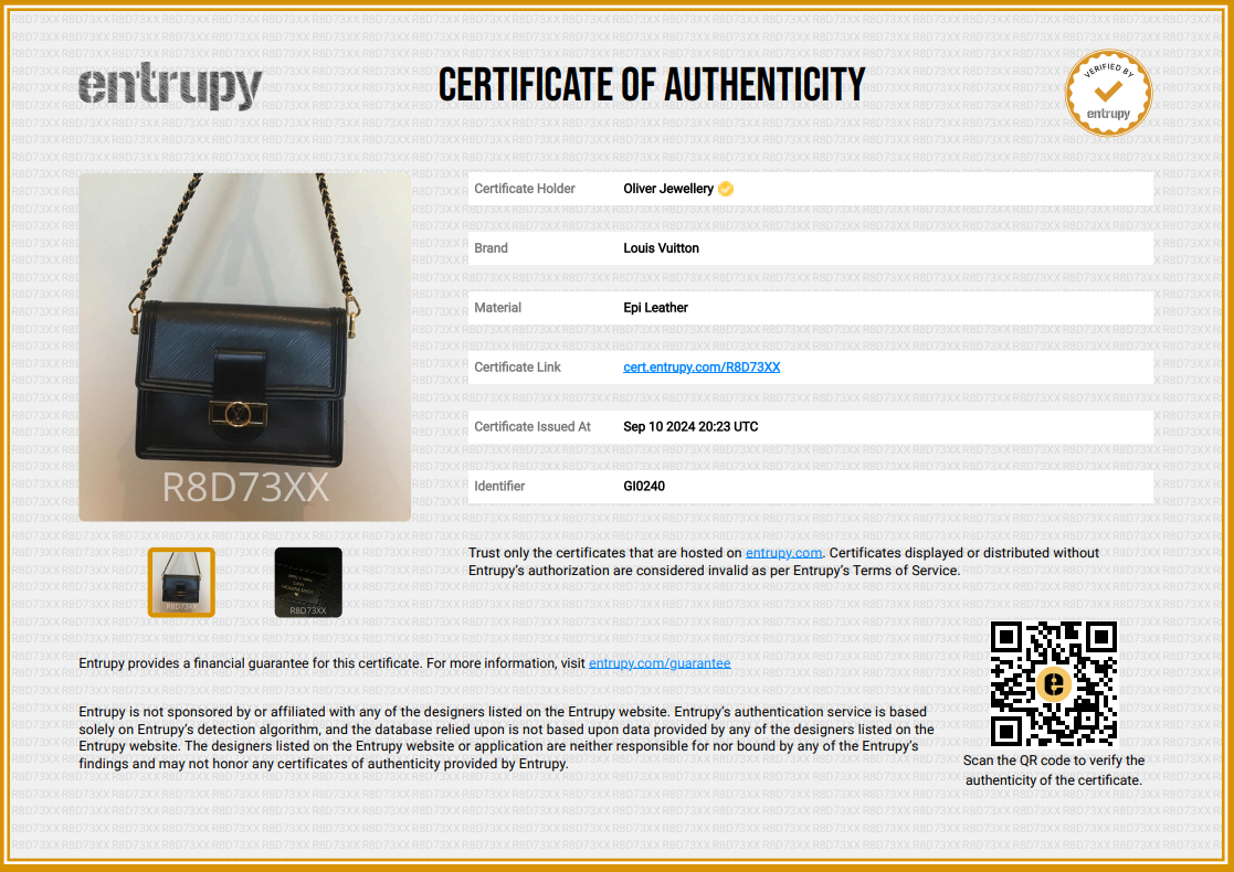 Louis Vuitton 2020 Black Epi Leather Dauphine MM
