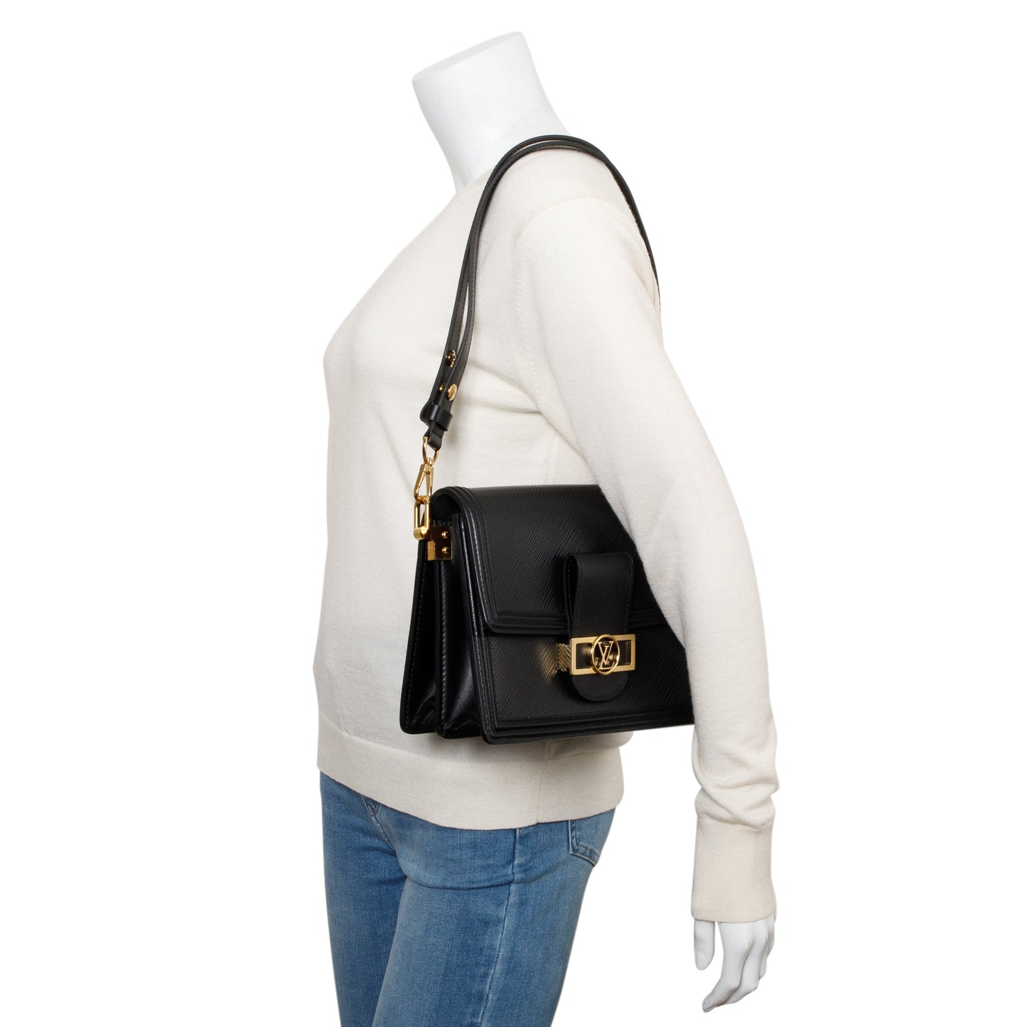 Louis Vuitton 2020 Black Epi Leather Dauphine MM