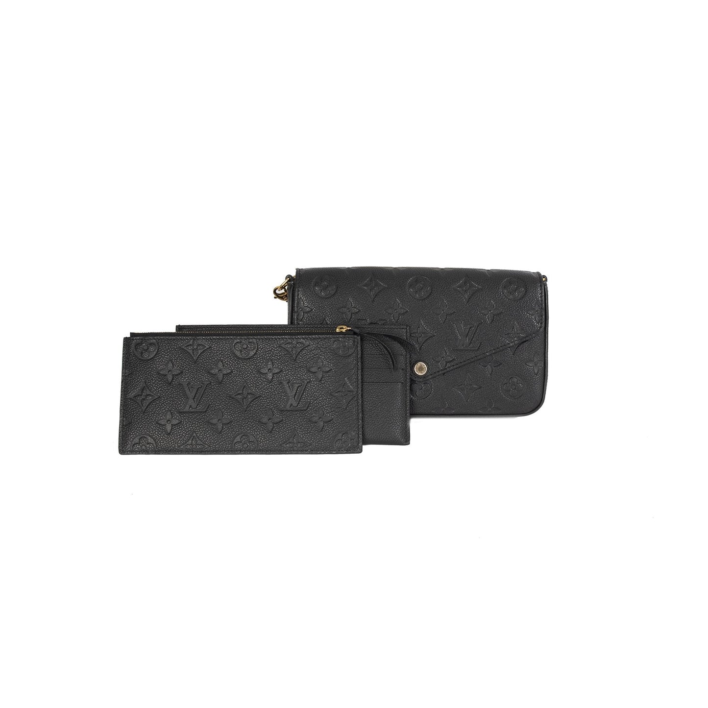 Louis Vuitton 2020 Black Monogram Empreinte Felicie Pochette Bag