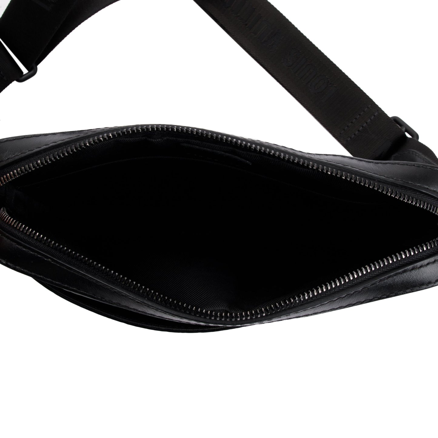 Louis Vuitton 2020 Black Monogram Shadow Embossed Calfskin Leather Duo Messenger Bag