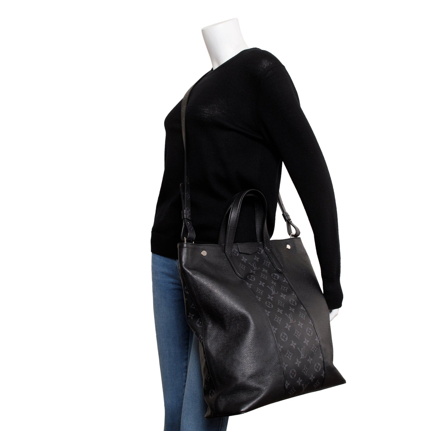 Louis Vuitton 2020 Black Monogram Taigarama City Tote
