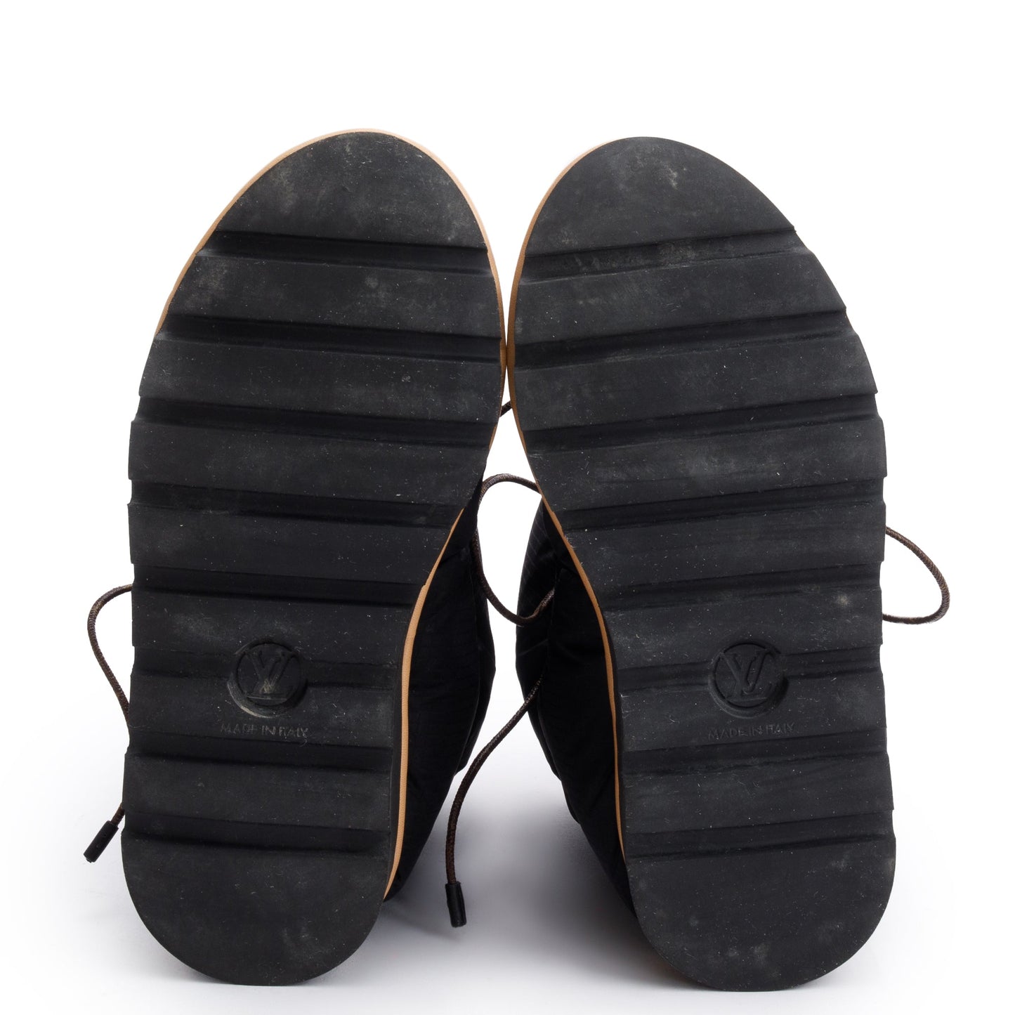 Louis Vuitton 2020 Black Nylon Lace-Up Pillow Comfort Ankle Boots, Size 39