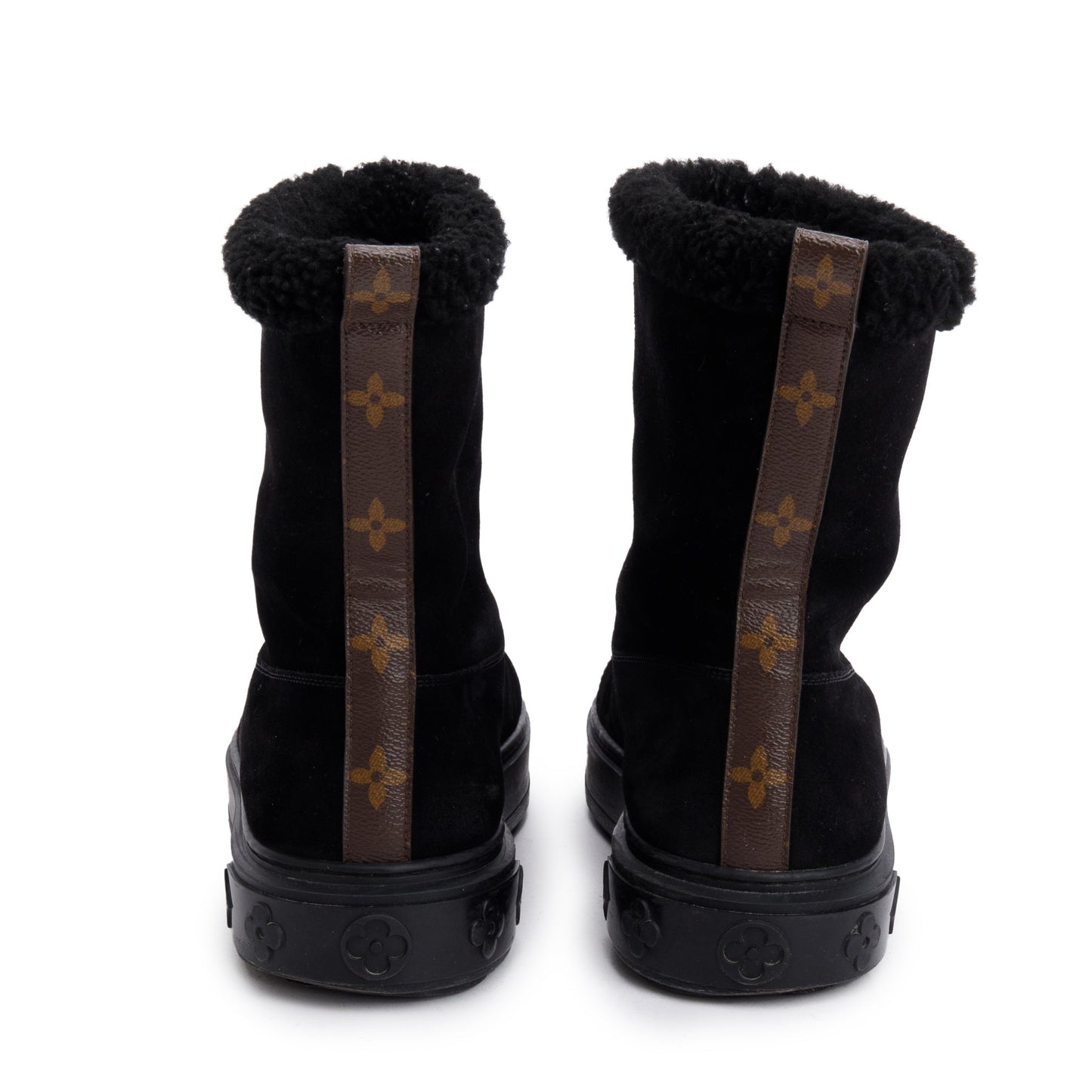Louis Vuitton 2020 Black Suede Breezy Flat Ankle Boots, Size 40