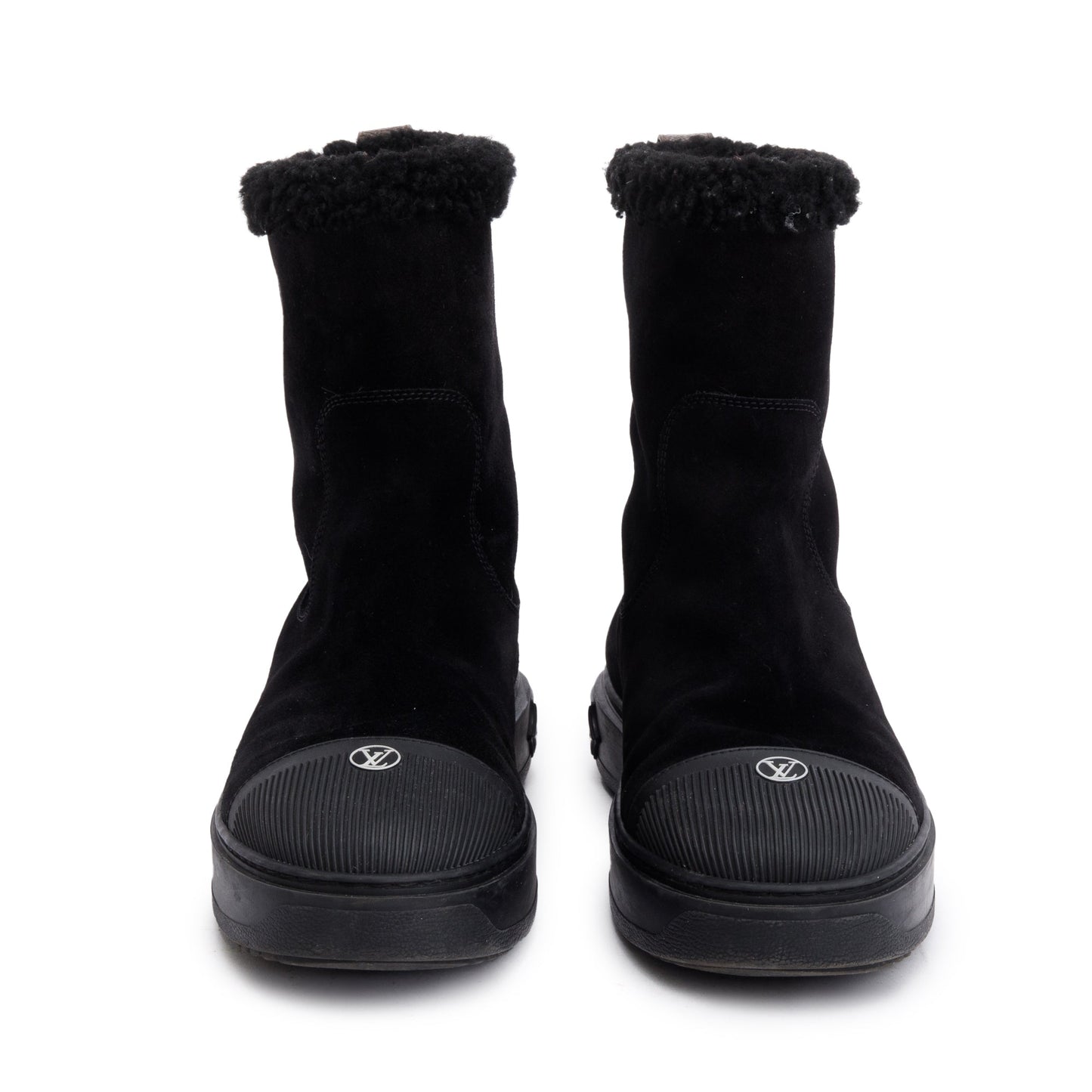 Louis Vuitton 2020 Black Suede Breezy Flat Ankle Boots, Size 40