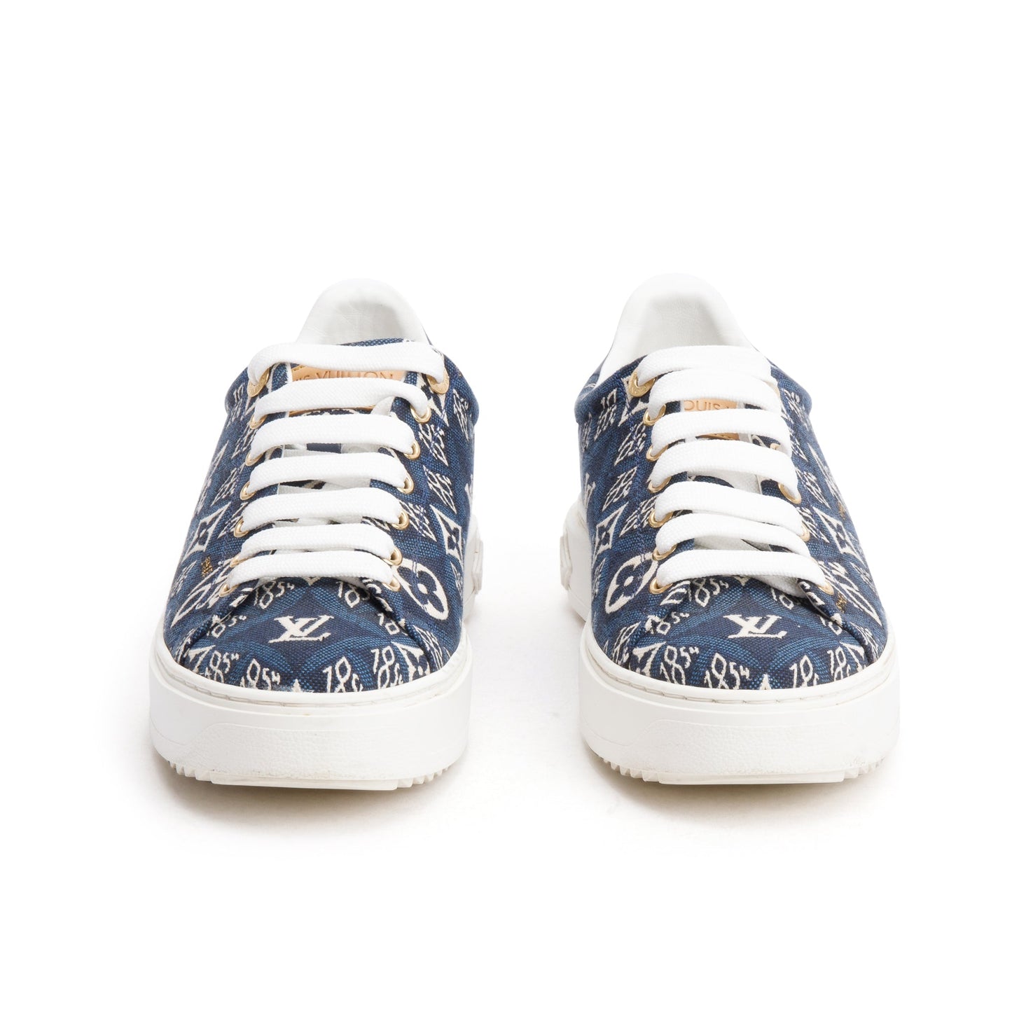 Louis Vuitton 2020 Blue Since 1984 Canvas Time Out Sneakers, Size 38.5