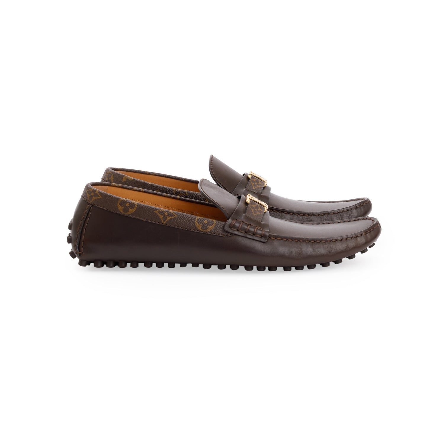 Louis Vuitton 2020 Brown Calf Leather Monte Carlo Moccasin Loafers, Size 12