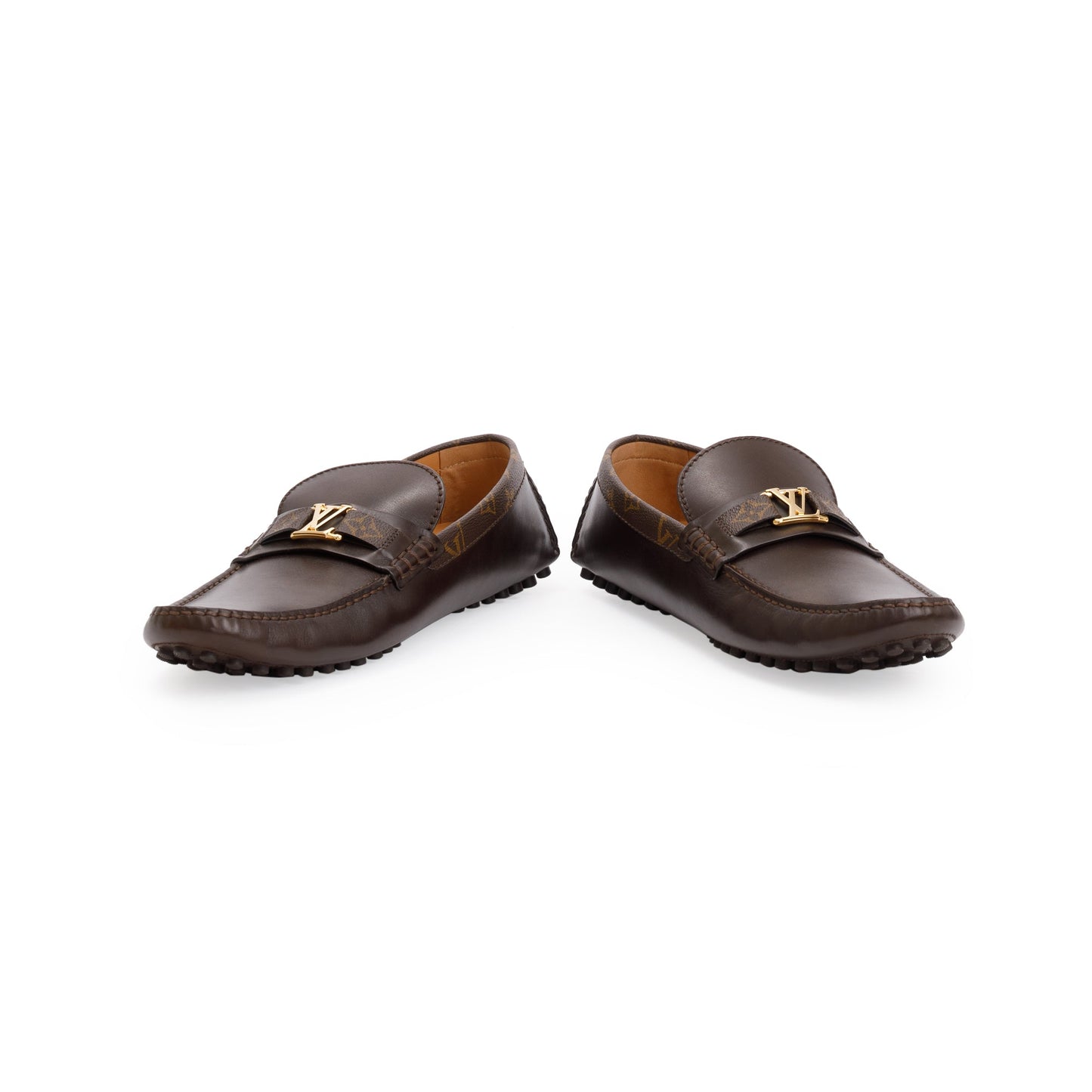 Louis Vuitton 2020 Brown Calf Leather Monte Carlo Moccasin Loafers, Size 12