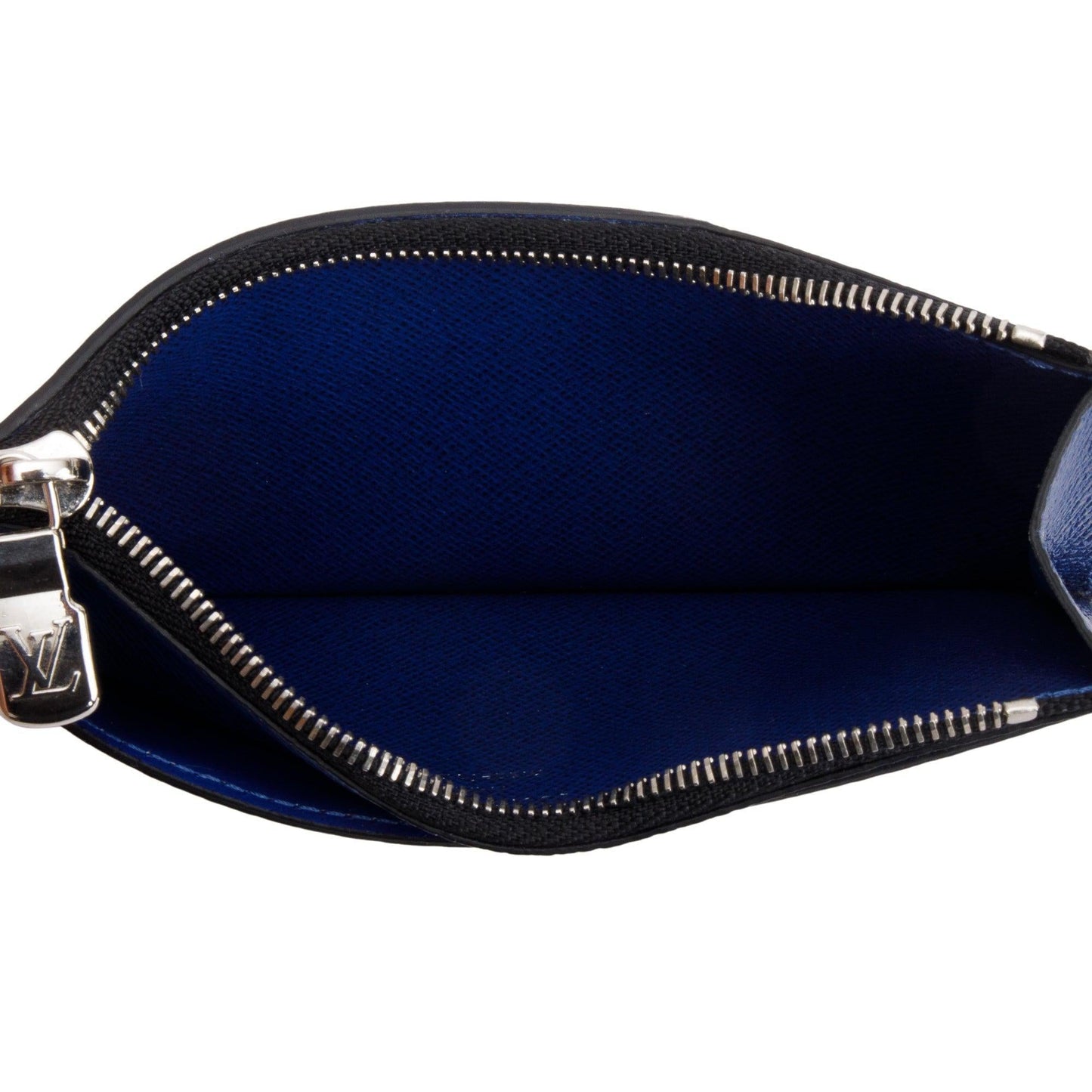 Louis Vuitton 2020 Cobalt Blue Monogram & Taigarama Leather Coin Card Holder