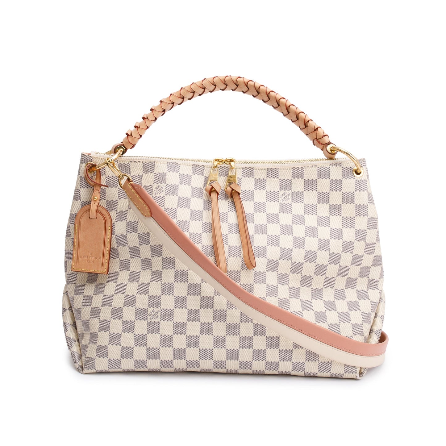 Louis Vuitton 2020 Damier Azur Braided Beaubourg Hobo MM