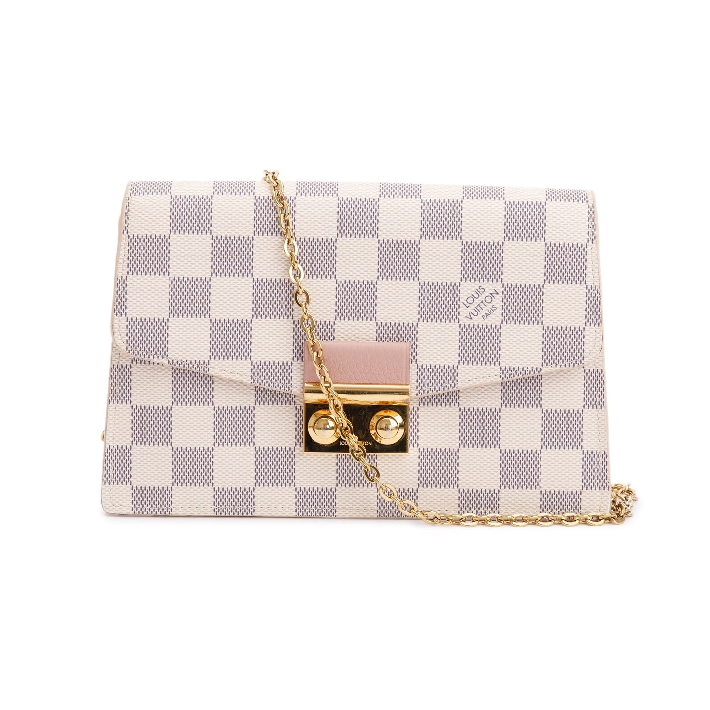 Louis Vuitton 2020 Damier Azur Croisette Chain Wallet