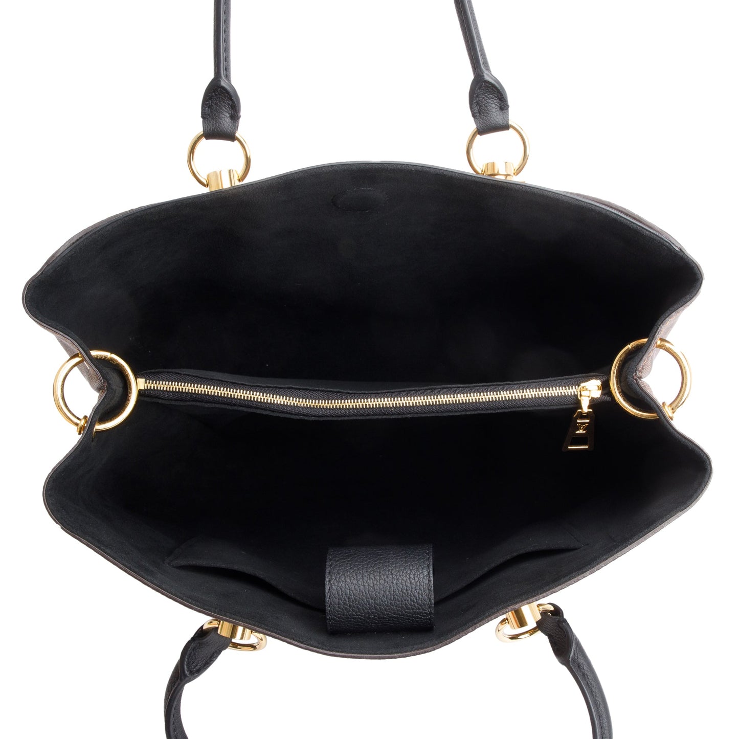 Louis Vuitton 2020 Damier Ebene Black Leather Riverside Tote