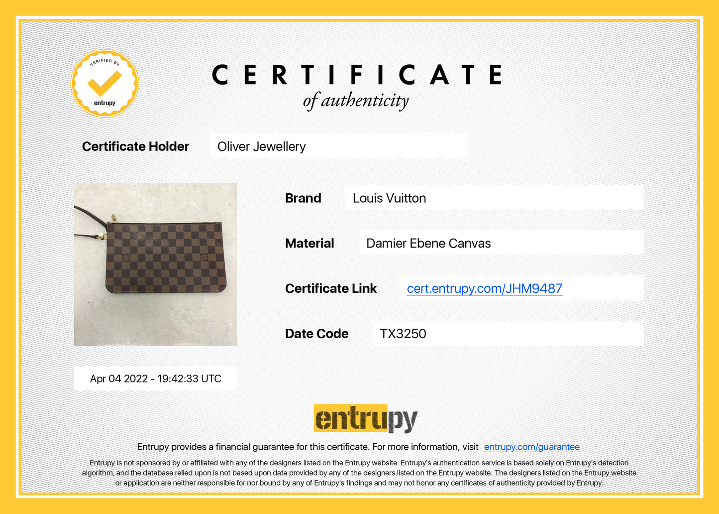 Louis Vuitton 2020 Damier Ebene Neverfull Pochette