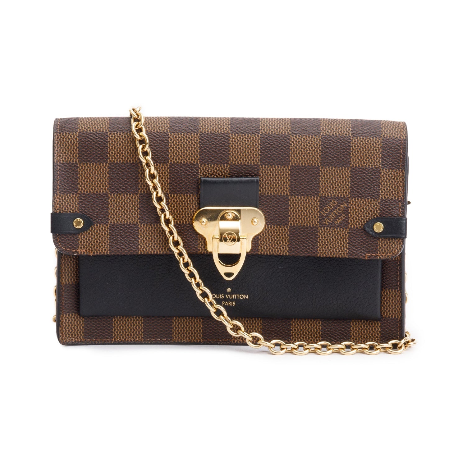 Louis Vuitton 2020 Damier Ebene Vavin Chain Wallet