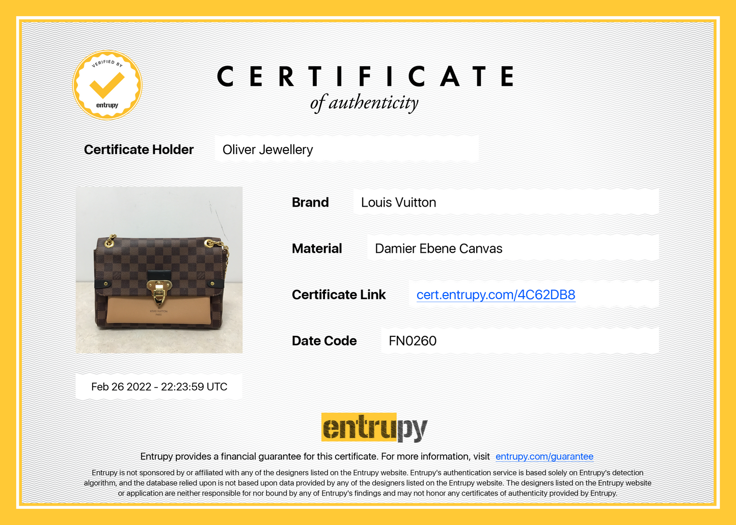 Louis Vuitton 2020 Damier Ebene Vavin PM