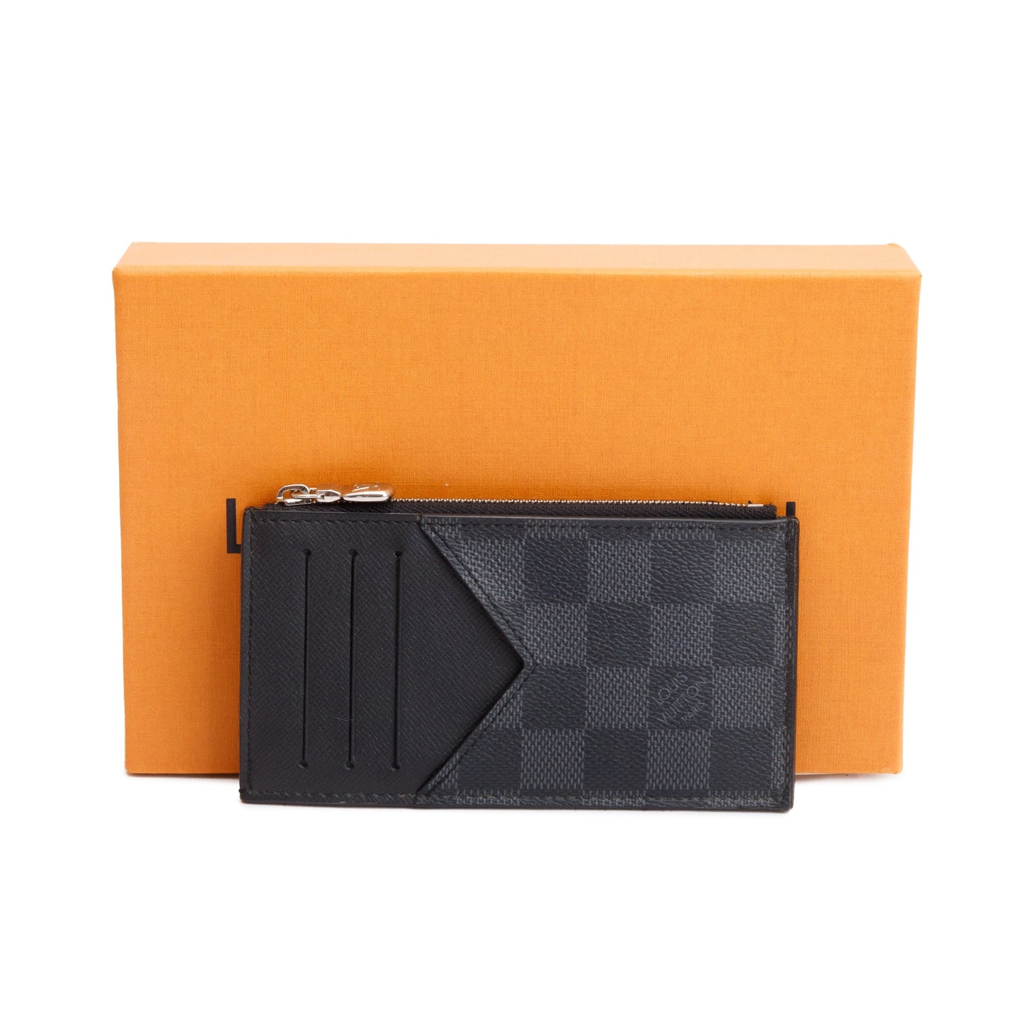 Louis Vuitton 2020 Damier Graphite Taiga Leather Coin Card Holder
