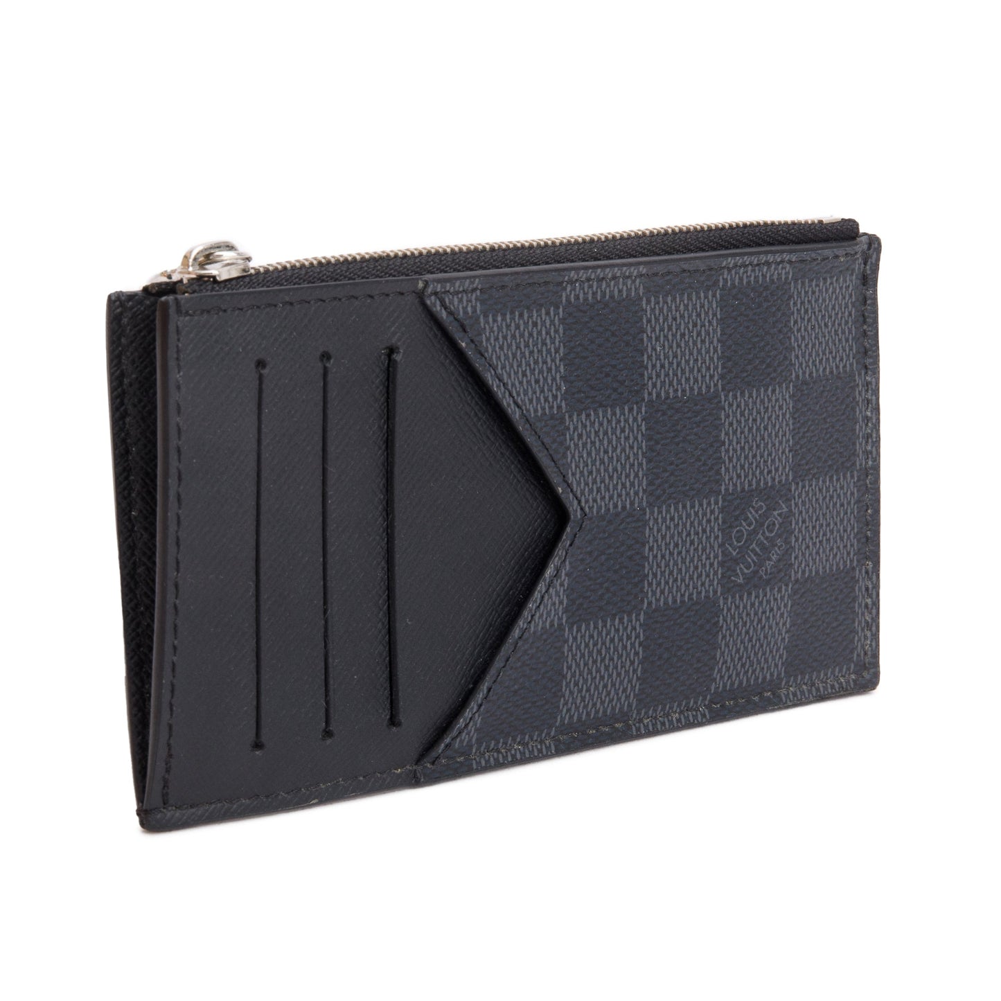 Louis Vuitton 2020 Damier Graphite Taiga Leather Coin Card Holder