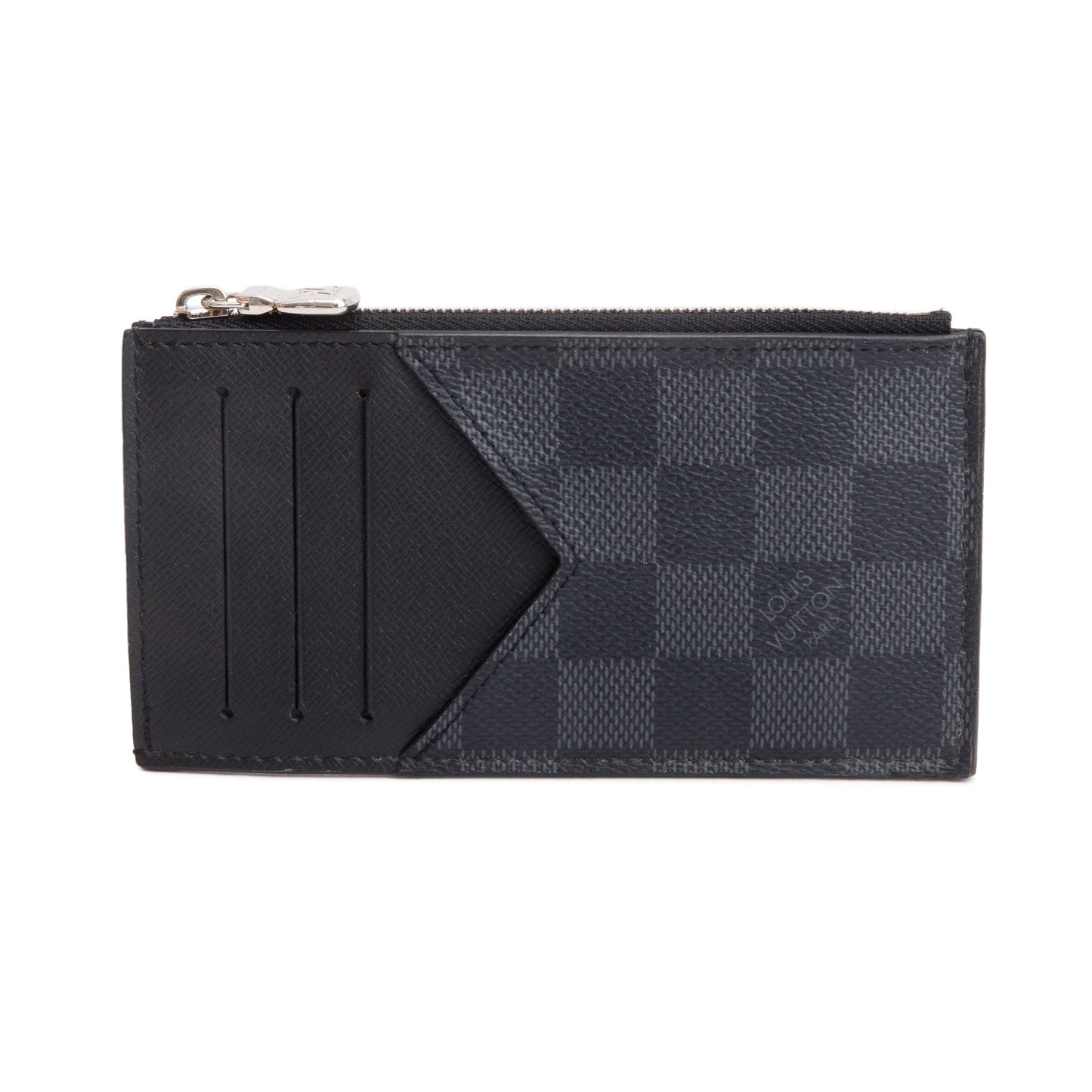 Louis Vuitton 2020 Damier Graphite Taiga Leather Coin Card Holder