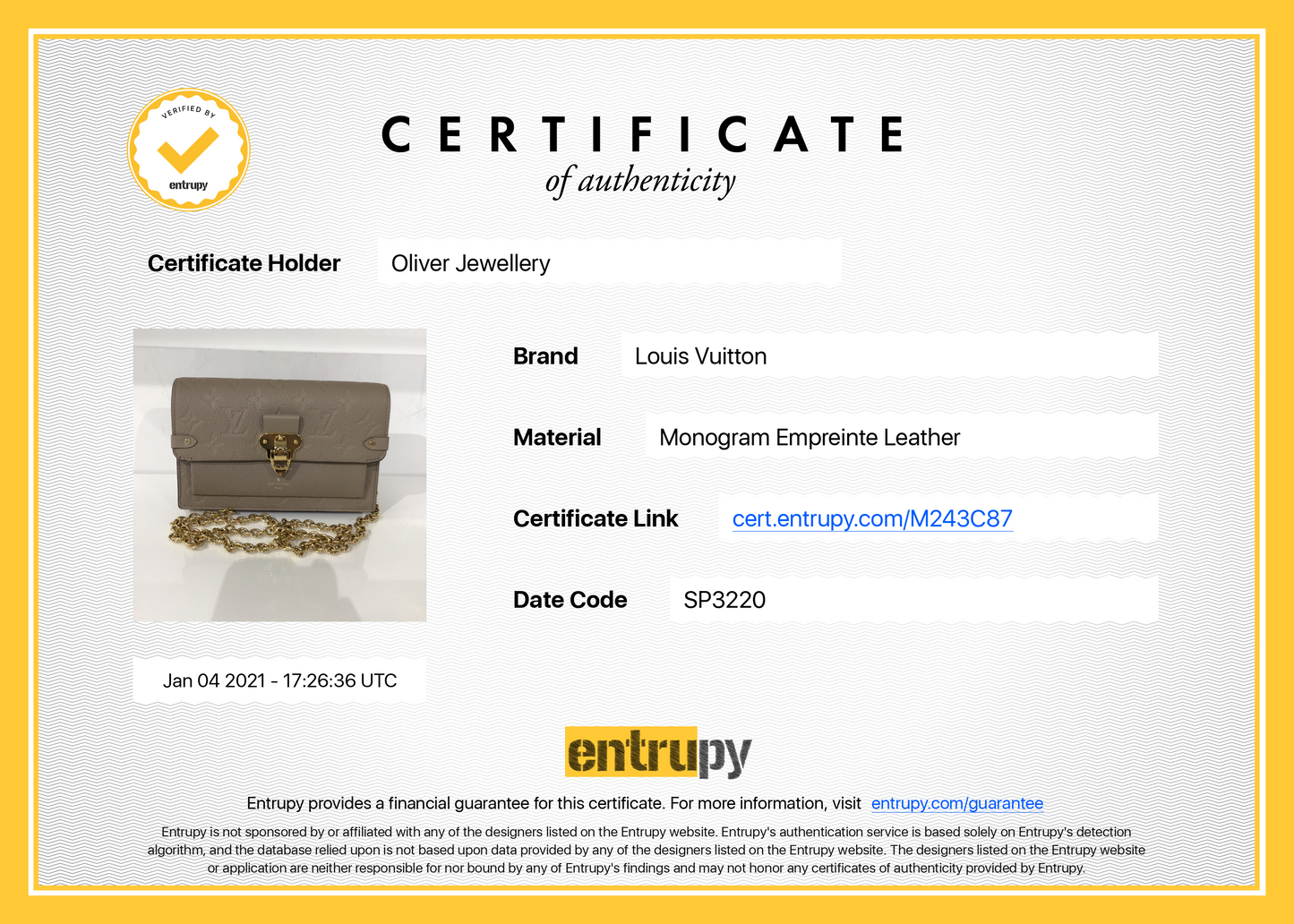 Louis Vuitton 2020 Empreinte Vavin Chain wallet