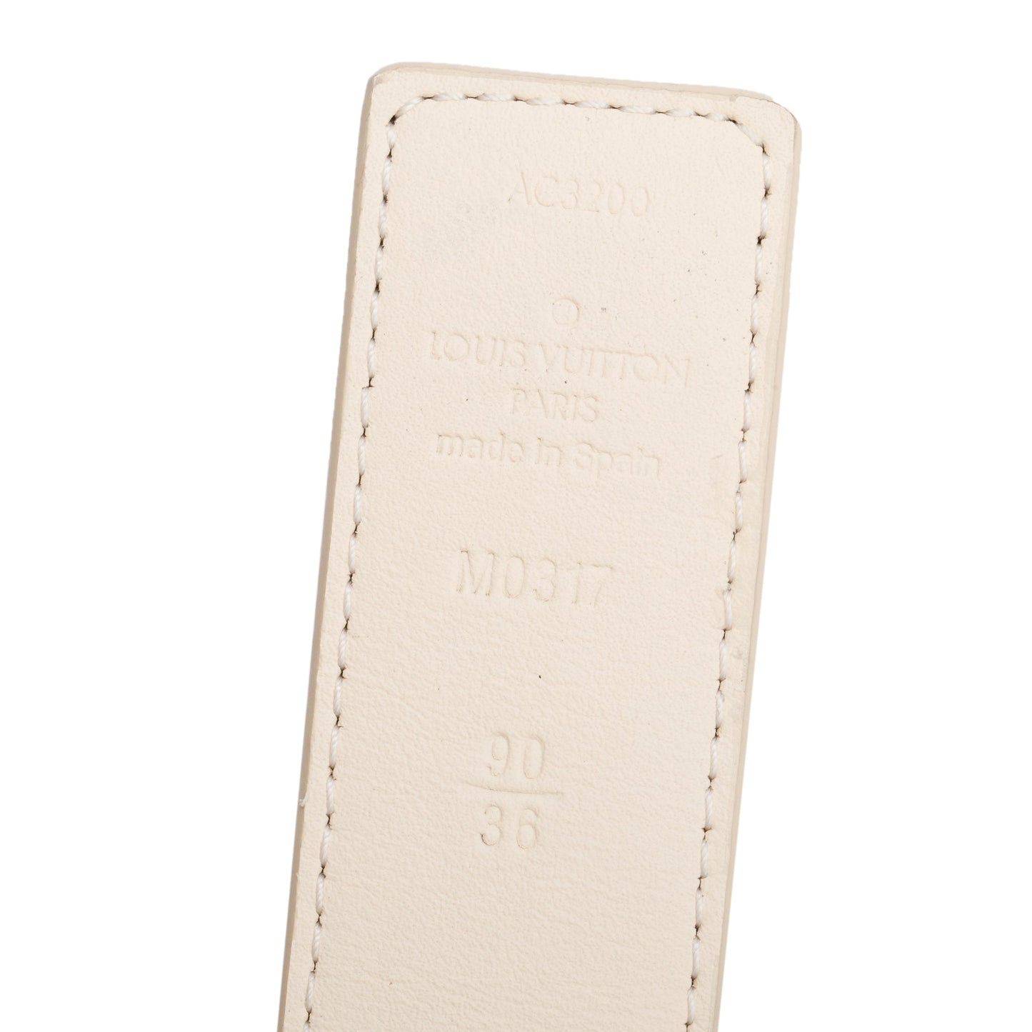 Louis Vuitton 2020 Monogram Beige Cowhide Leather LV Initiales 30 MM Reversible Belt 90 36