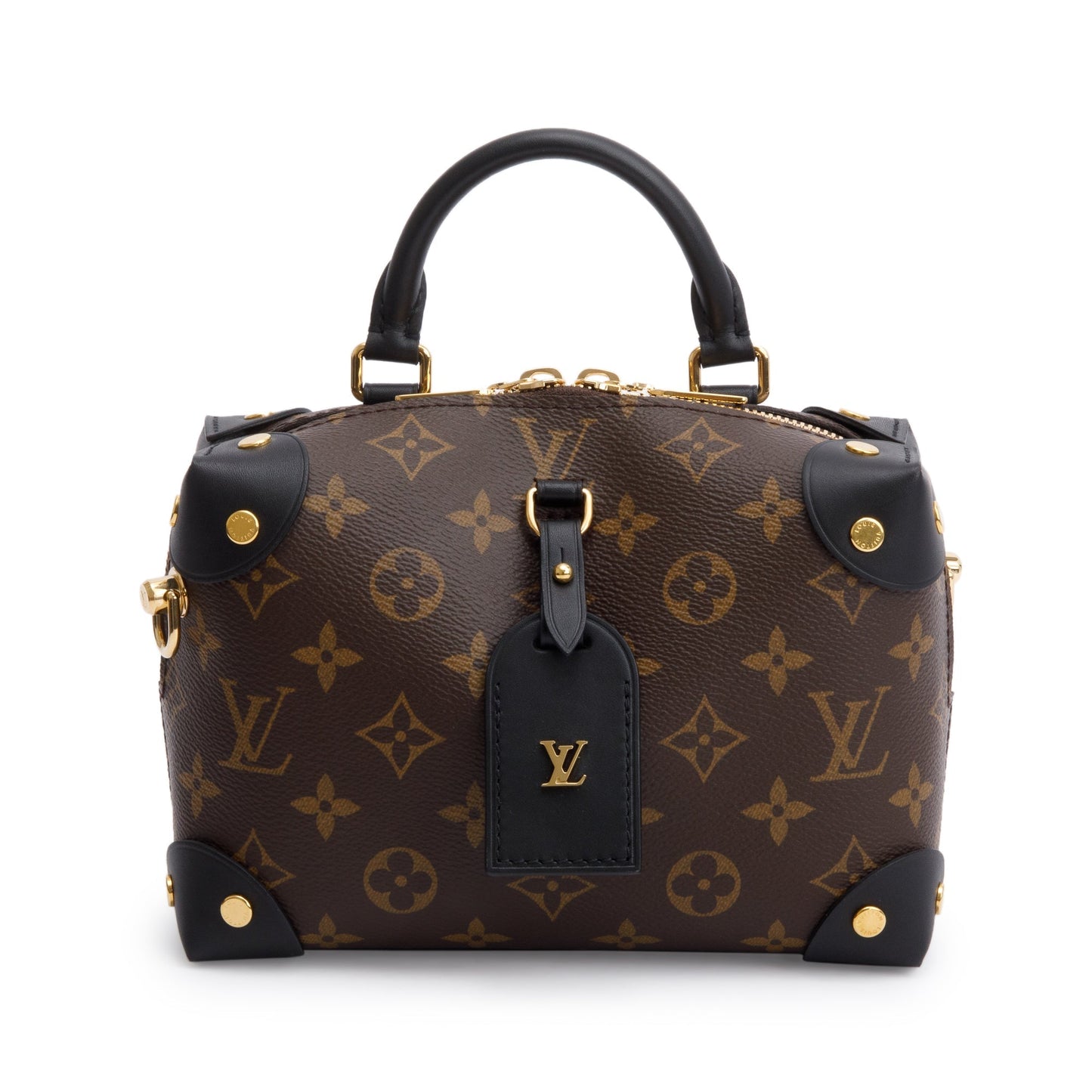 Louis Vuitton 2020 Monogram Black Calfskin Petite Malle Souple Bag