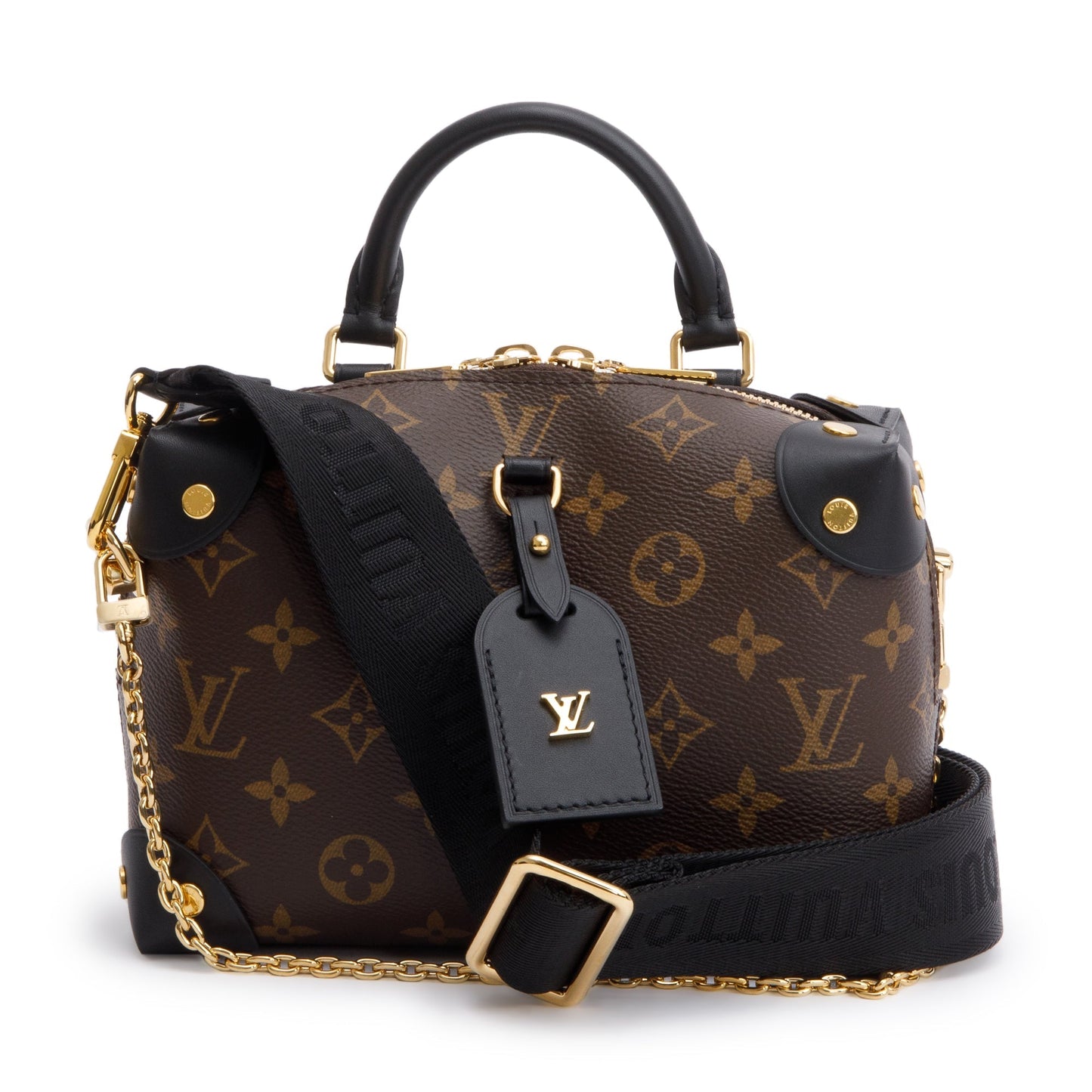 Louis Vuitton 2020 Monogram Black Calfskin Petite Malle Souple Bag