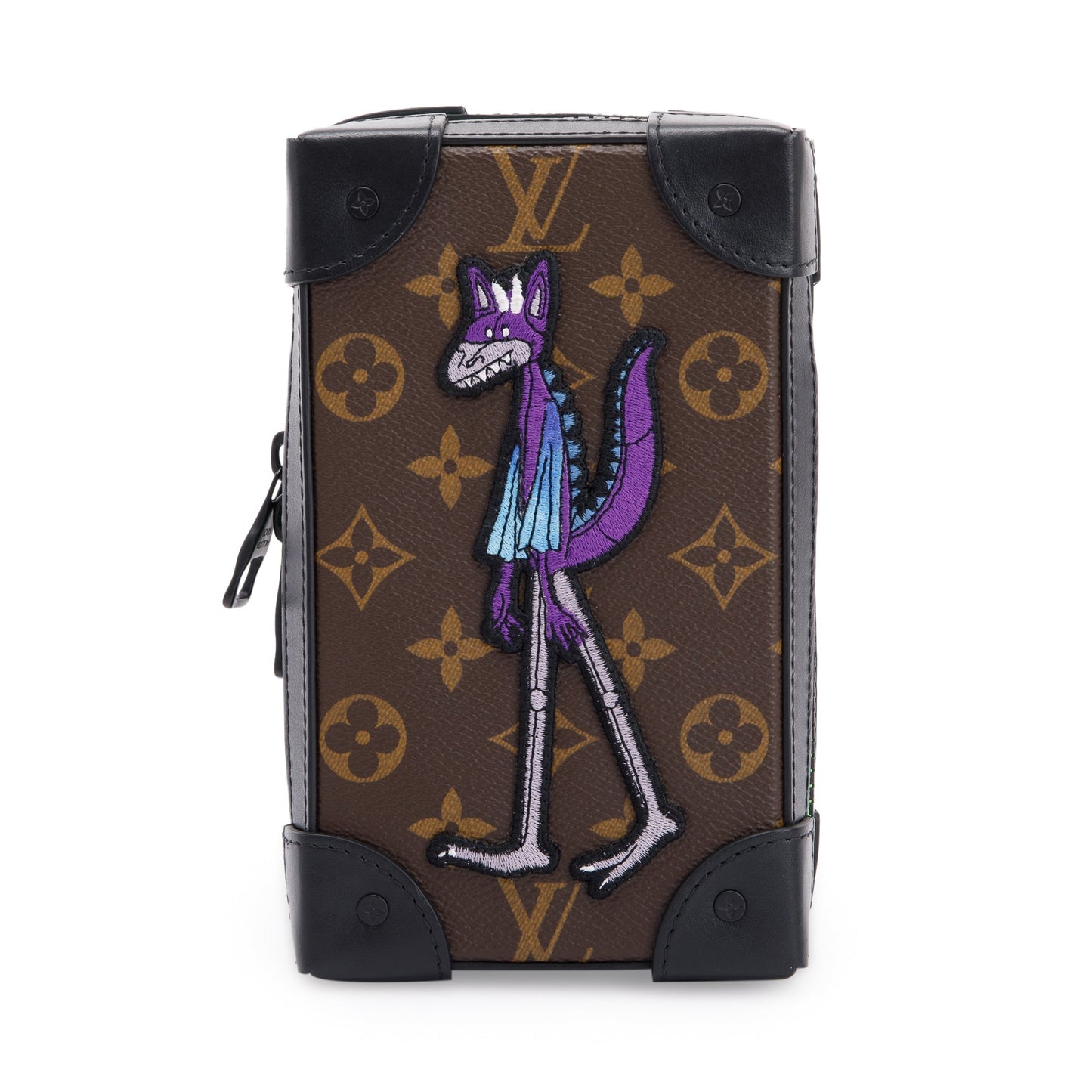 Louis Vuitton 2020 Monogram Cartoon Embroidered LV Friends Soft Trunk Phone Box