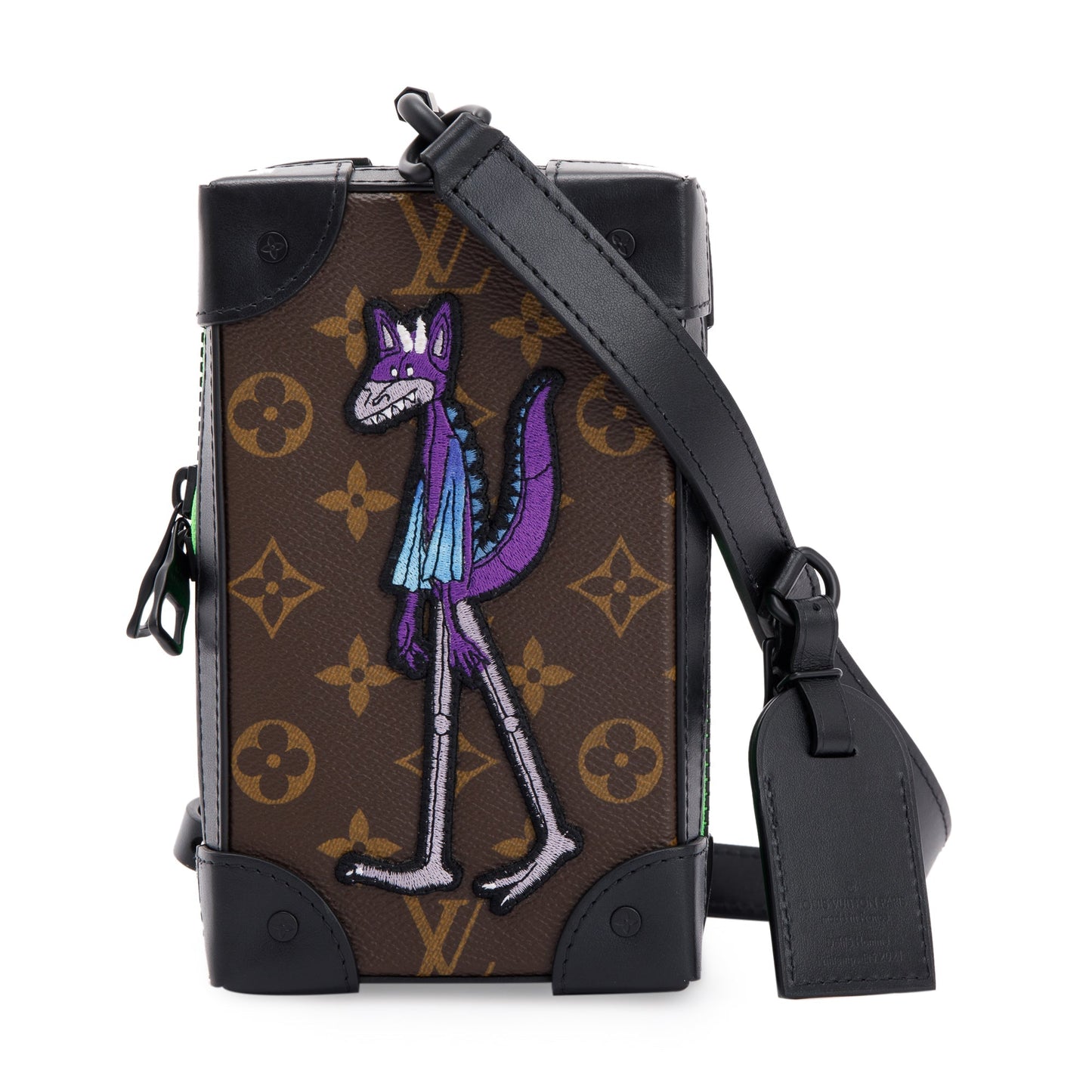Louis Vuitton 2020 Monogram Cartoon Embroidered LV Friends Soft Trunk Phone Box
