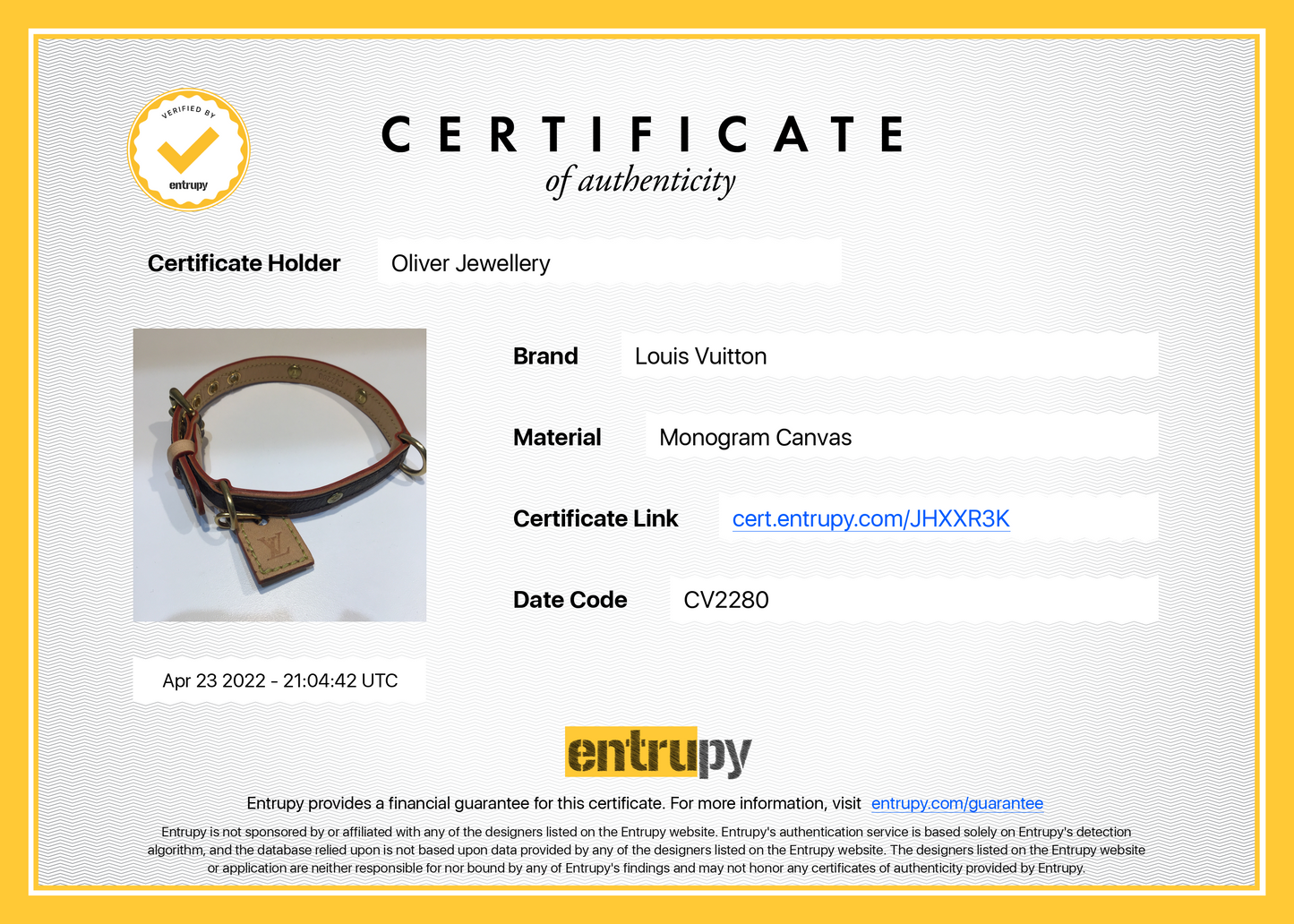 Louis Vuitton 2020 Monogram Dog Collar PM