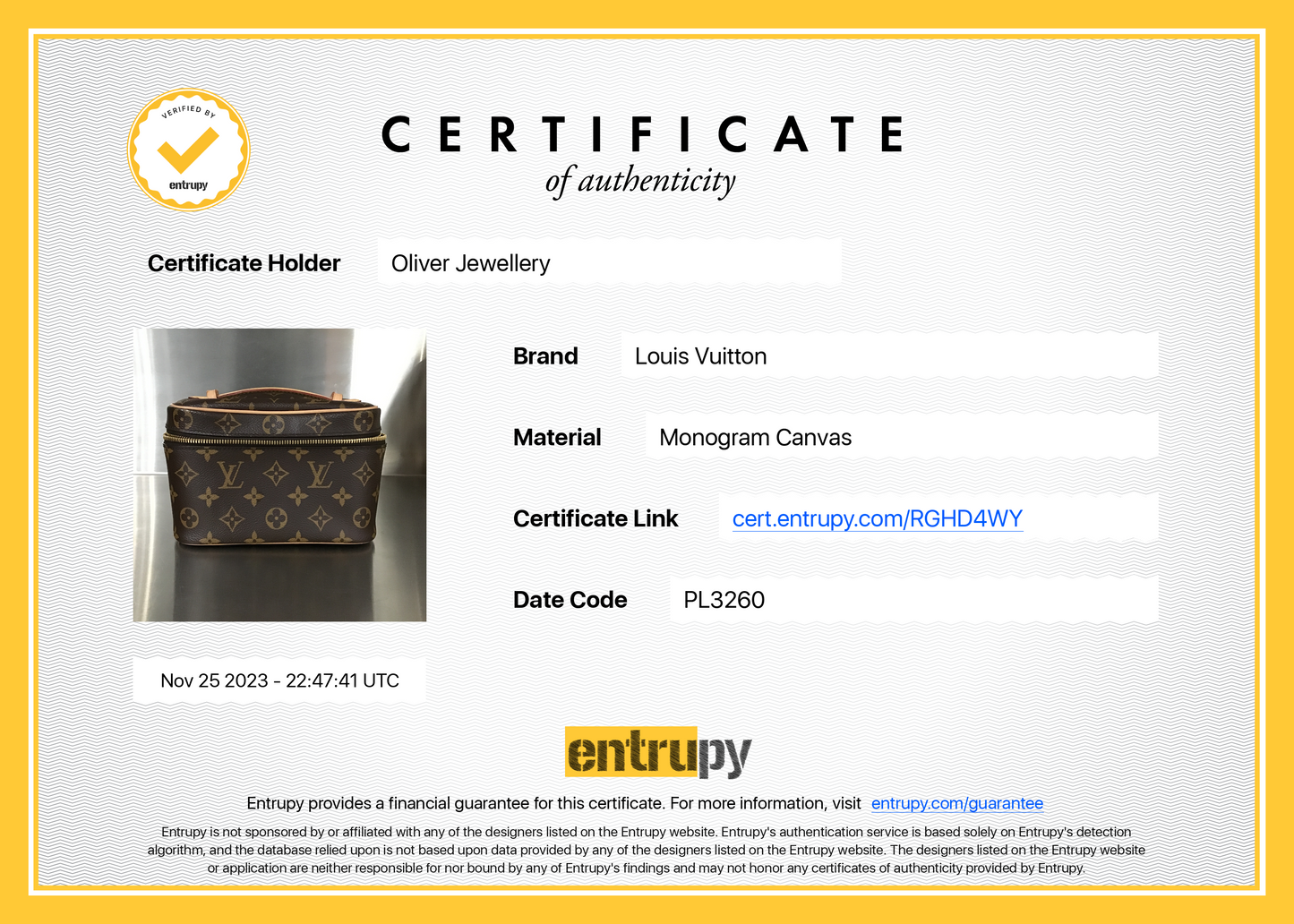 Louis Vuitton 2020 Monogram Nice Mini Toiletry Pouch