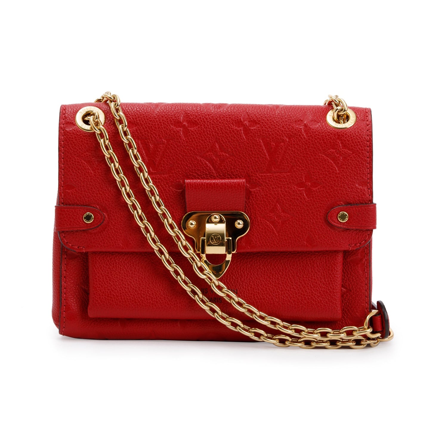Louis Vuitton 2020 Red Monogram Empreinte Leather Vavin BB