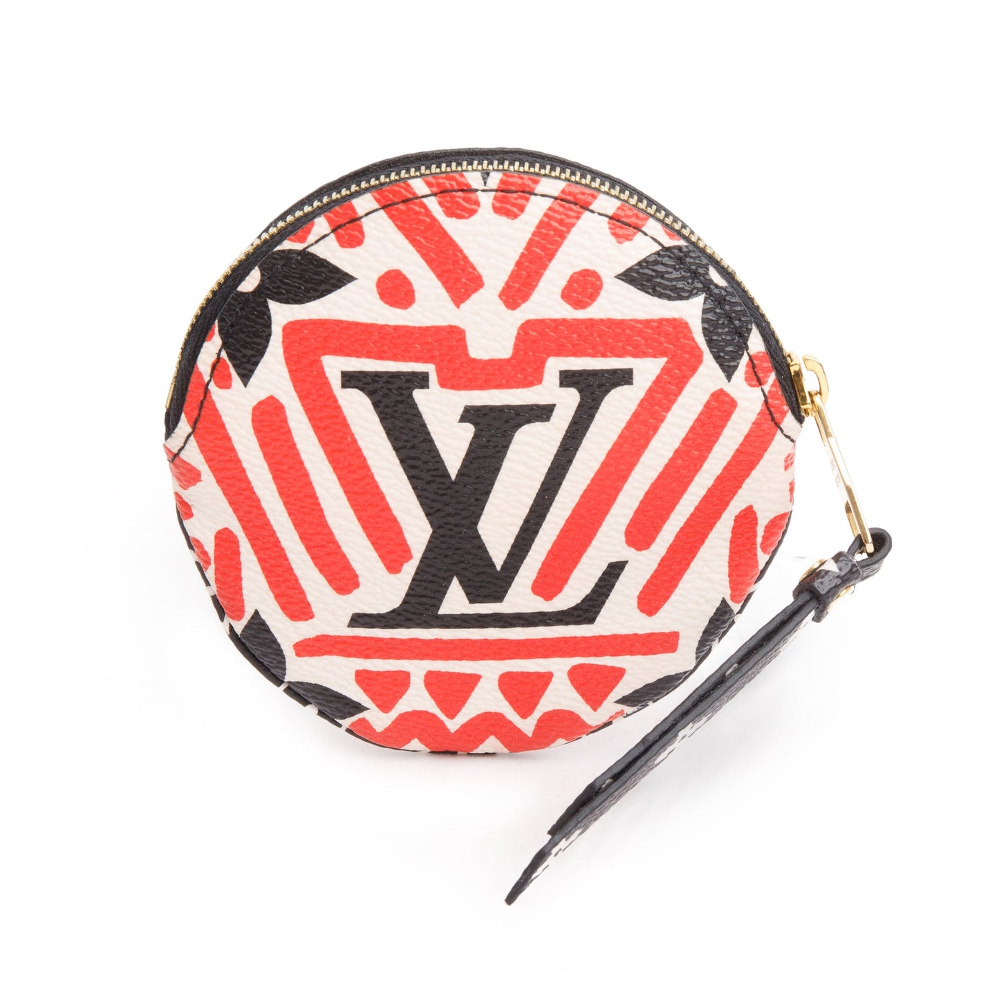 Louis Vuitton 2020 Red/Creme/Black Monogram Crafty Round Coin Purse
