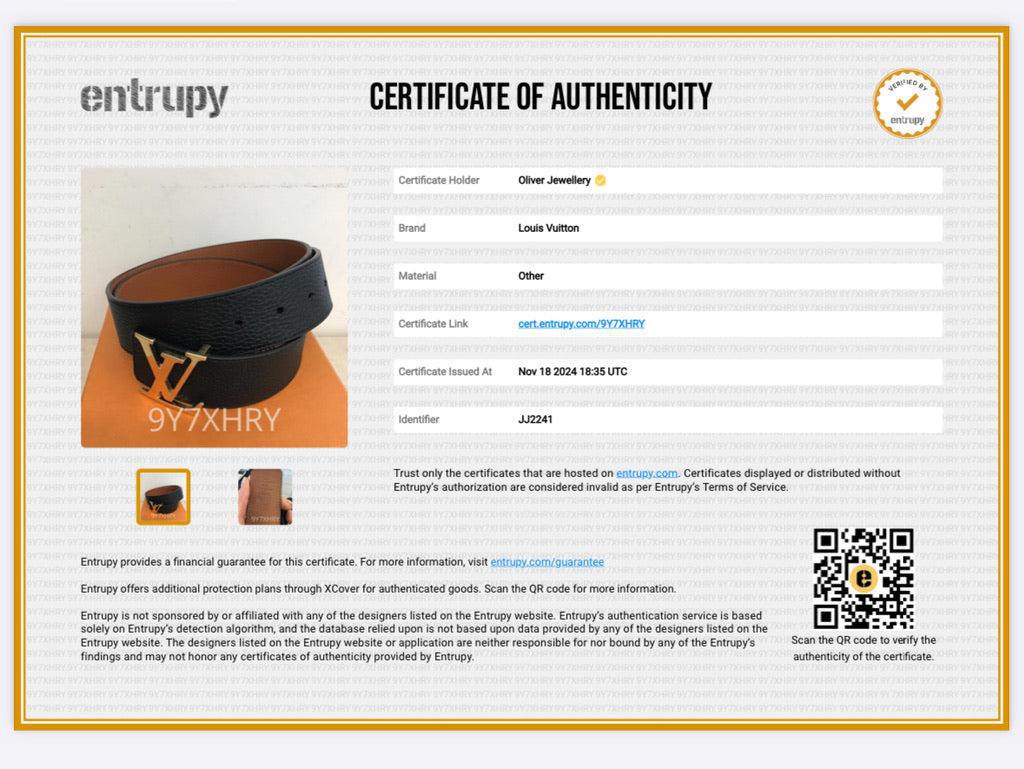 Louis Vuitton 2021 Black & Brown Taurillon Leather LV Initials 40 MM Reversible Belt 95 38