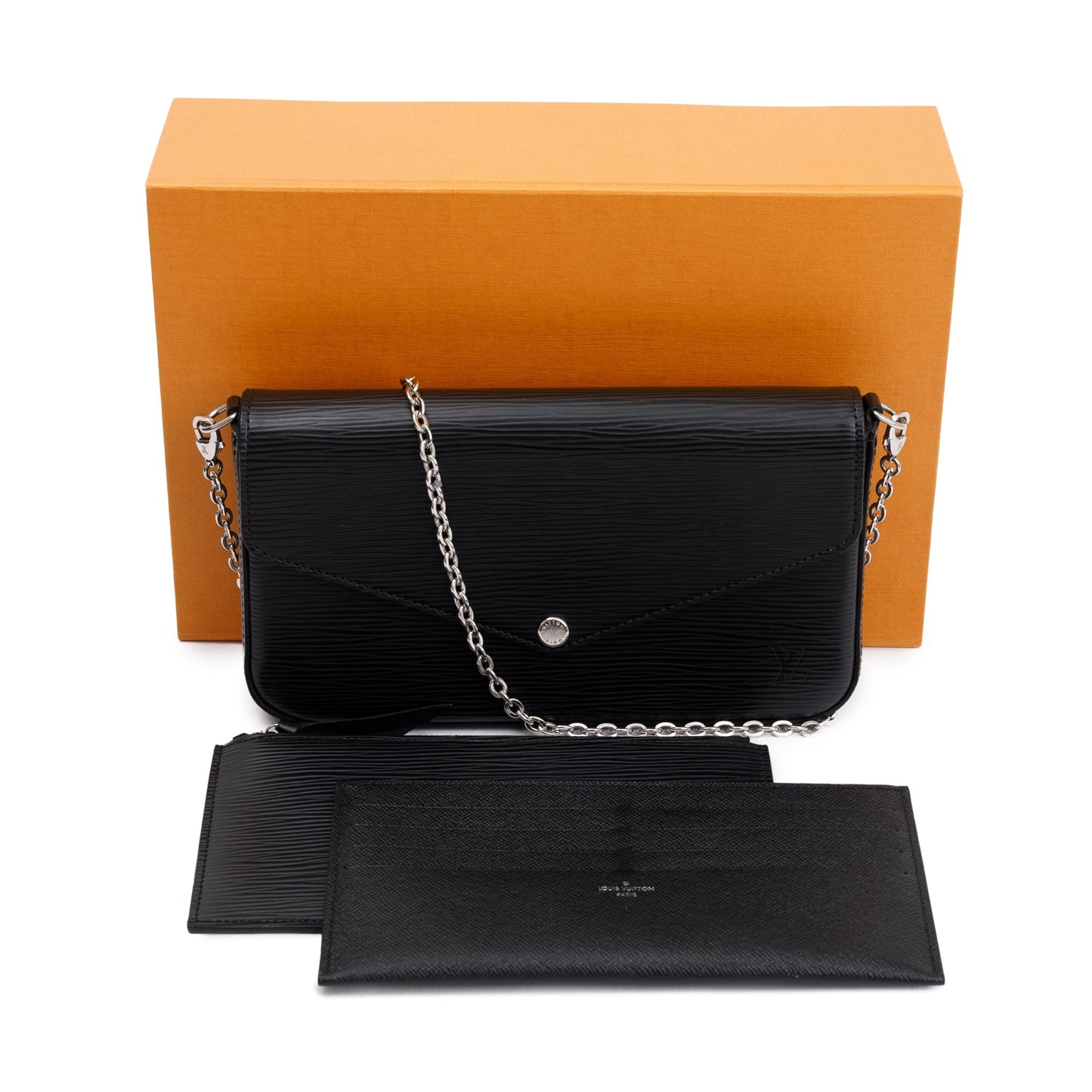 Louis Vuitton 2021 Black Epi Leather Felicie Pochette Bag