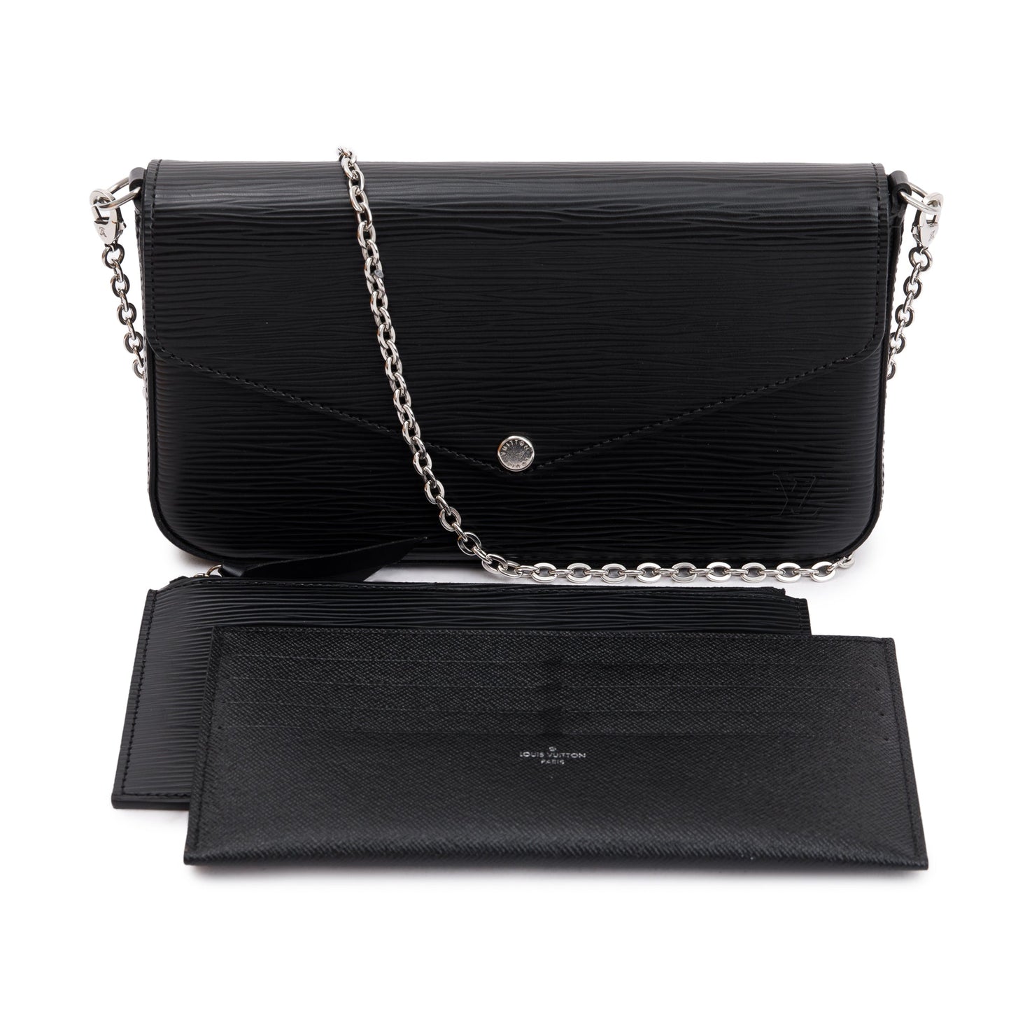 Louis Vuitton 2021 Black Epi Leather Felicie Pochette Bag
