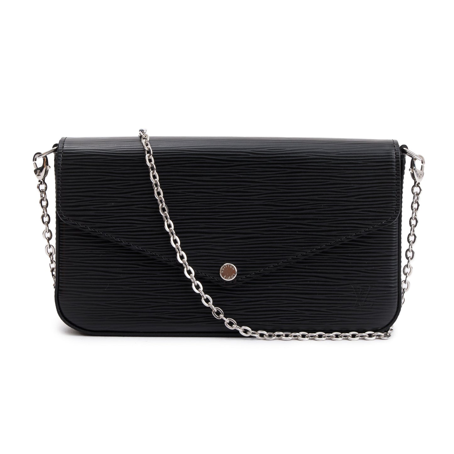 Louis Vuitton 2021 Black Epi Leather Felicie Pochette Bag