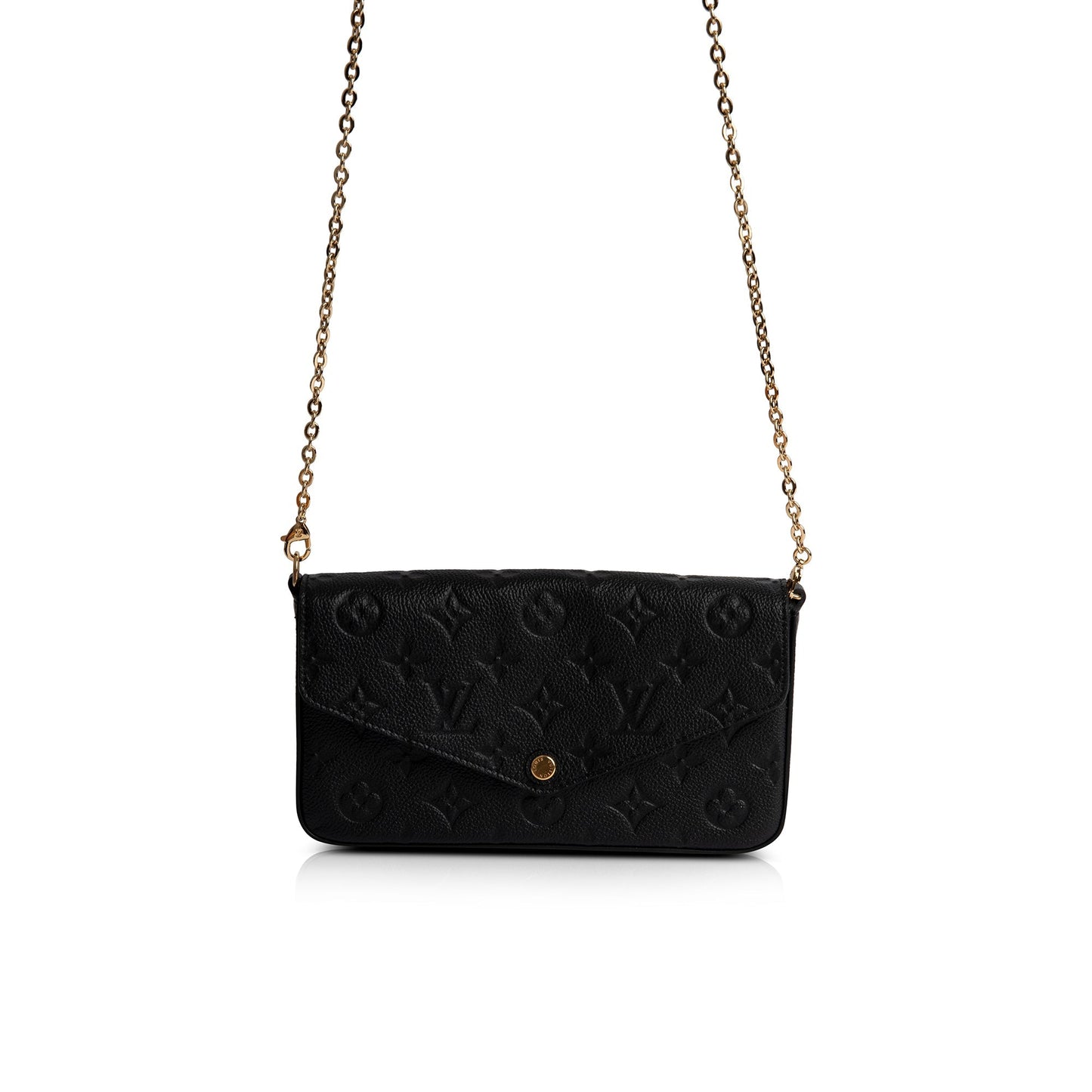 Louis Vuitton 2021 Black Monogram Empreinte Felicie Pochette Bag